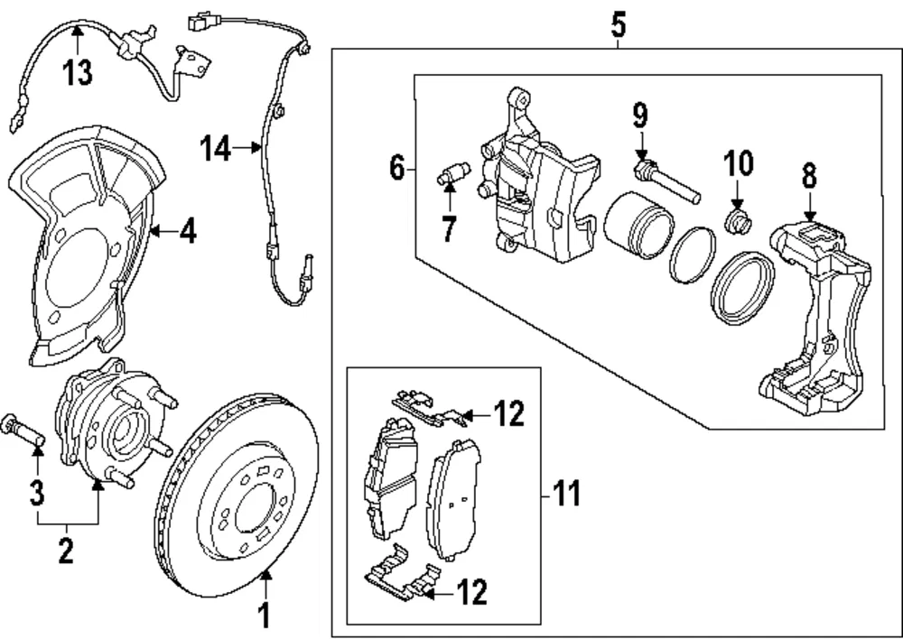 ABS Sensor Wire - Kia (58930-GG000)