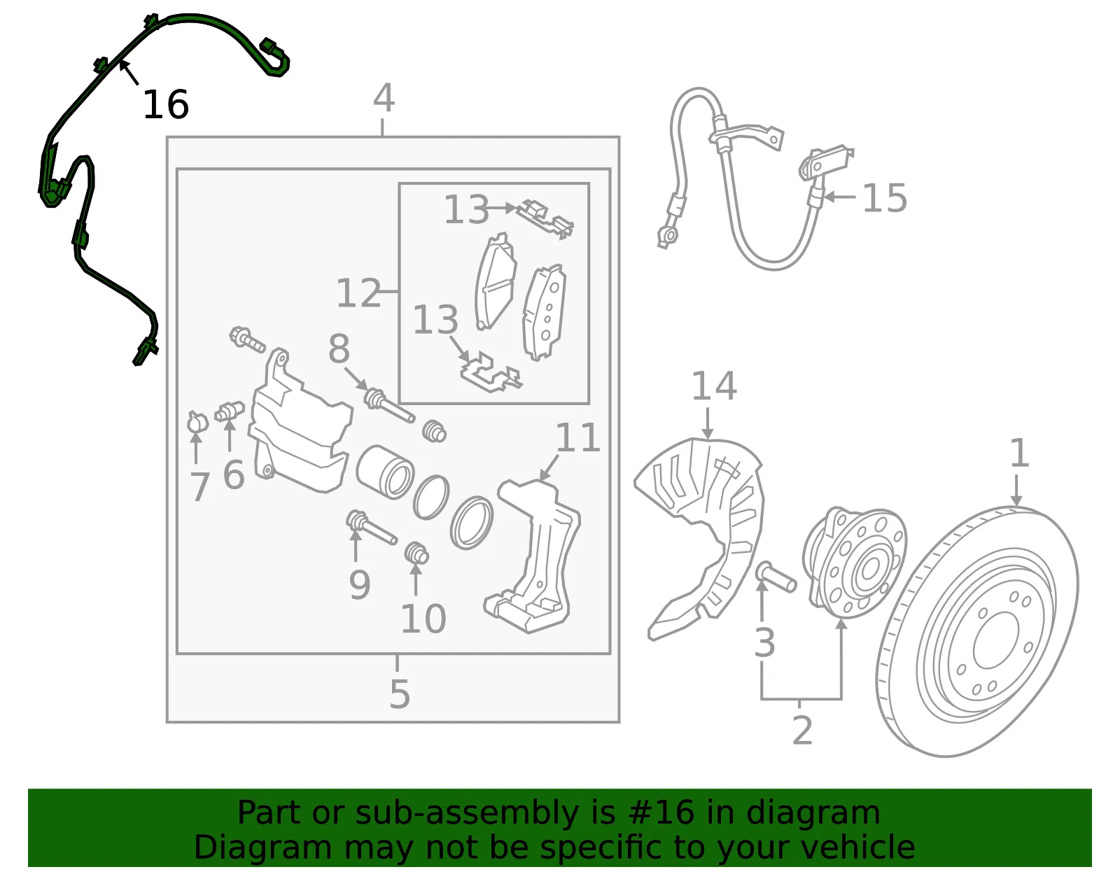 ABS Wheel Speed Sensor - Kia (58930-K0100) - view 2