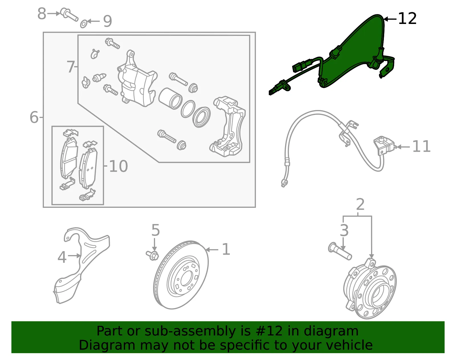 Front Speed Sensor - Kia (58930-L1000) - view 2