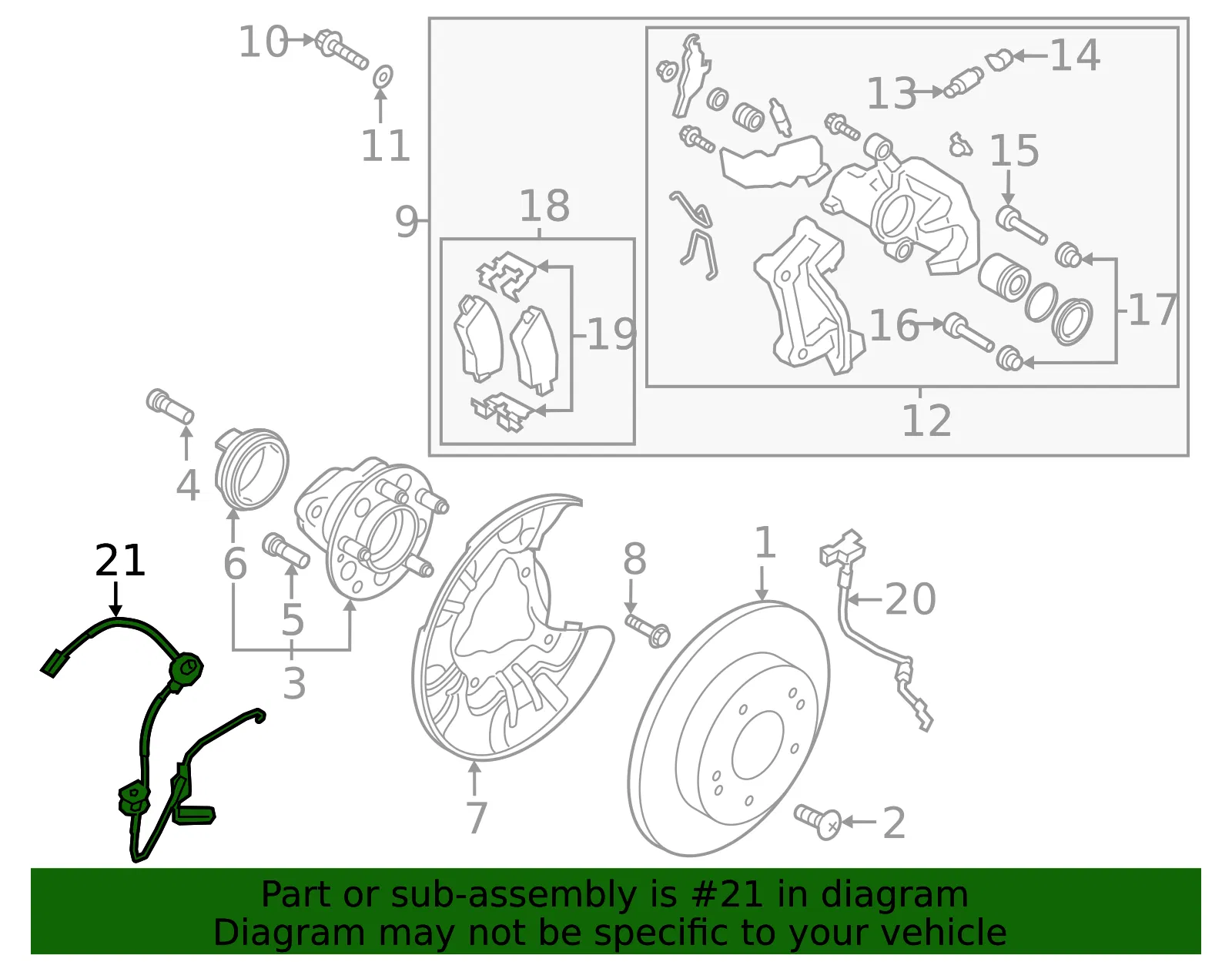 ABS Sensor - Kia (58950-M6600) - view 2