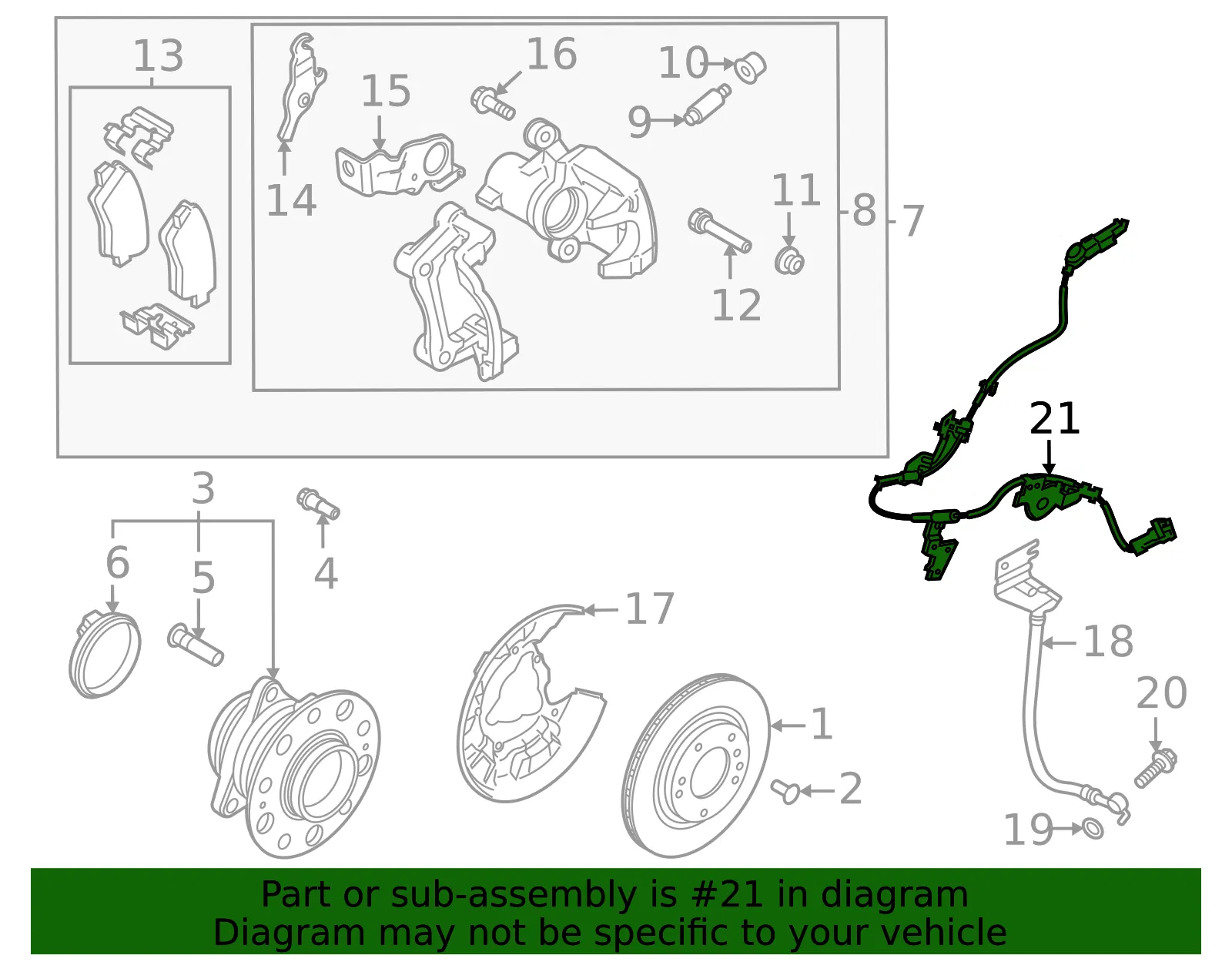Rear Speed Sensor - Kia (58960-P2000) - view 2