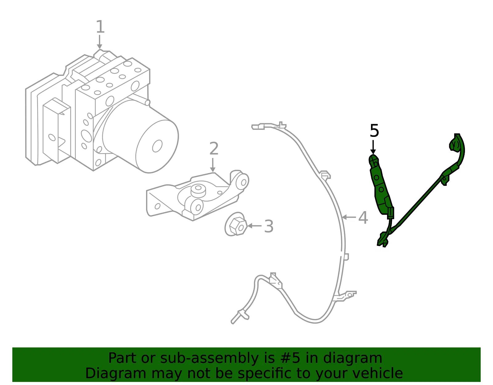 ABS Wheel Speed Sensor - Kia (58980-C5000) - view 2