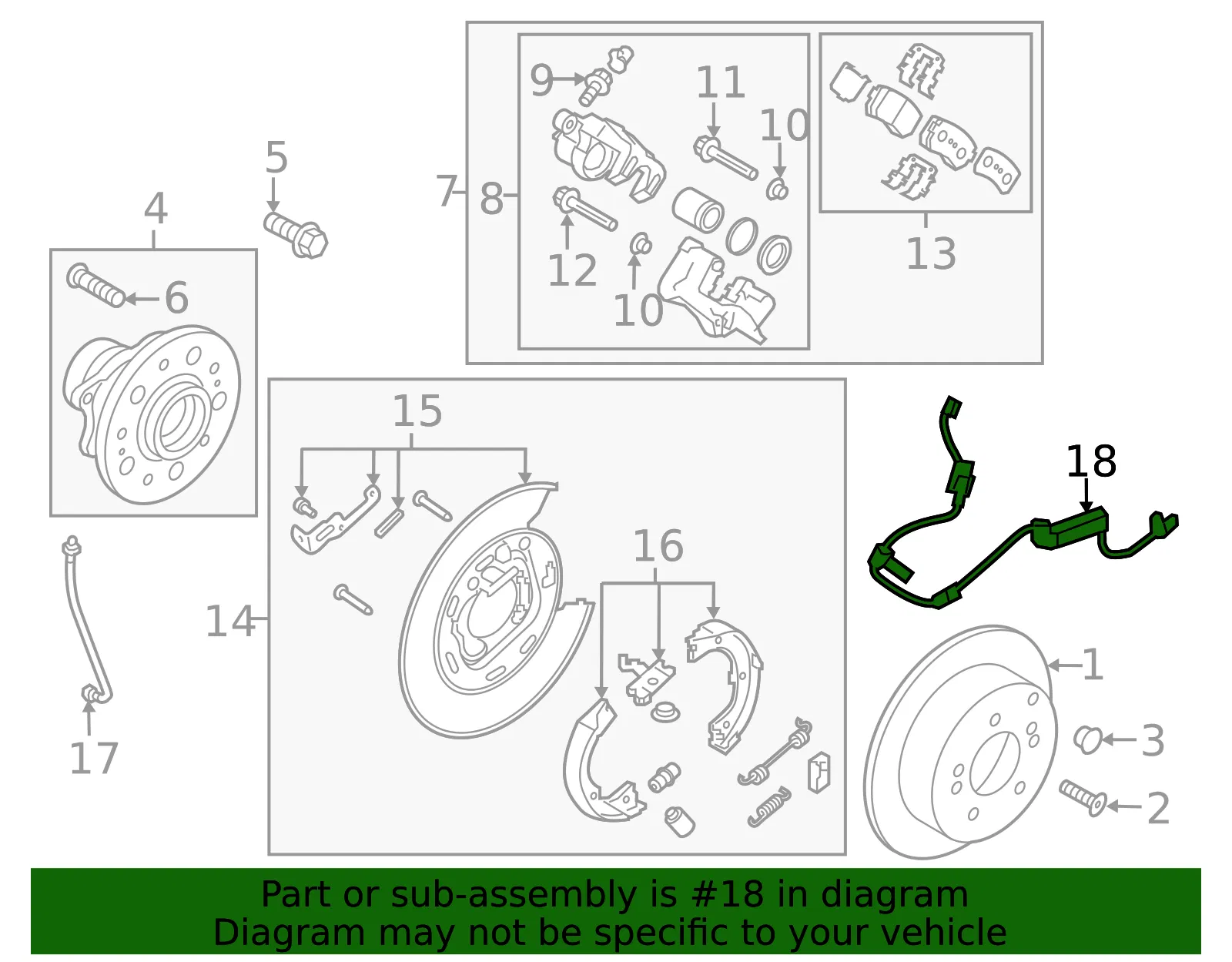 ABS Wheel Speed Sensor - Kia (59795-CW150) - view 2