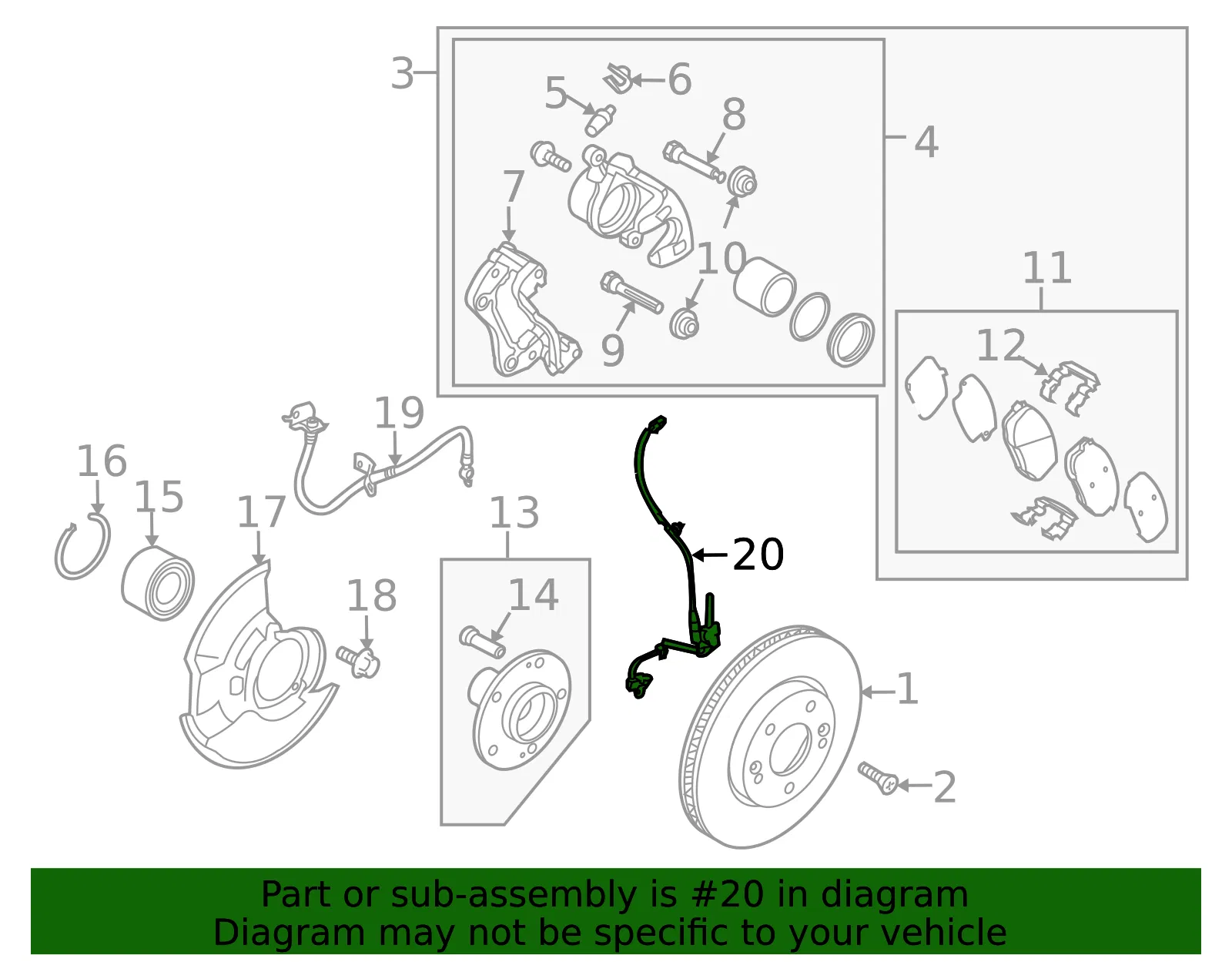 ABS Sensor - Kia (59810-1M300) - view 2