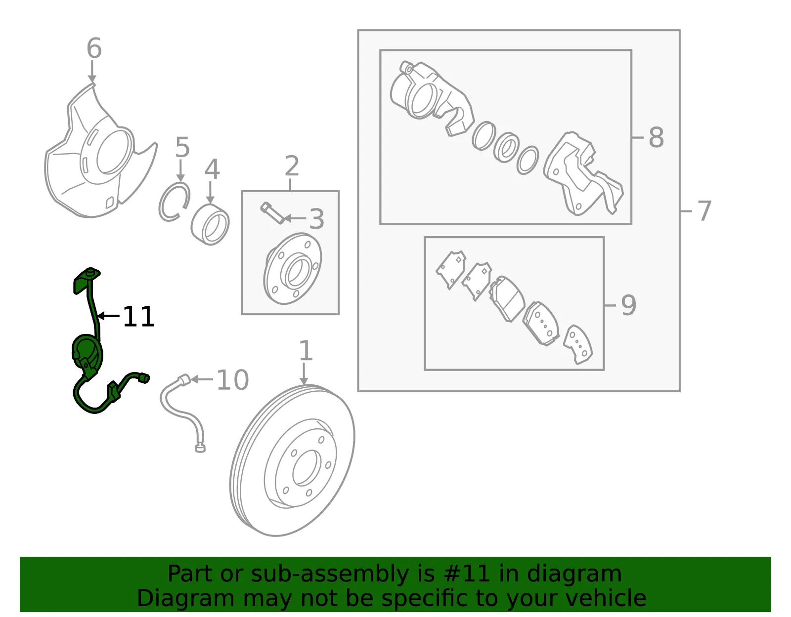 ABS Sensor - Kia (59830-2T500) - view 3