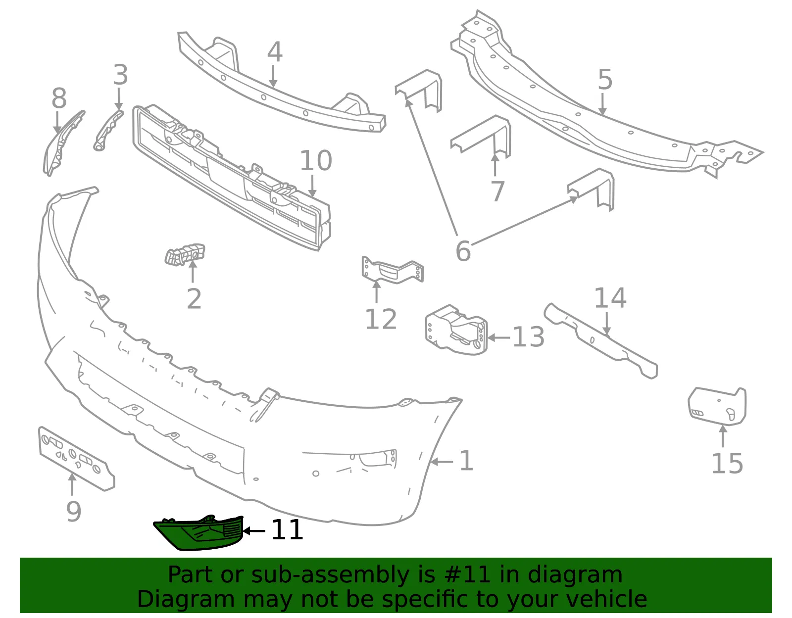 Fog Light Trim - Nissan (62077-6JL0A) - view 2