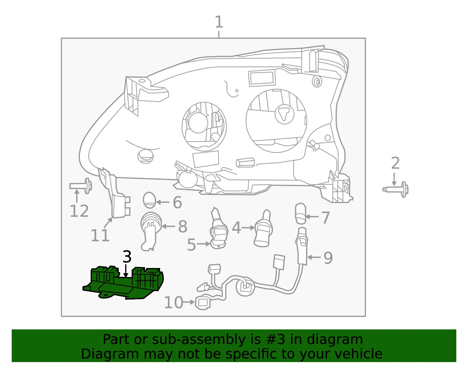 Headlamp Assembly Clip - Driver's Side (LH) - Nissan (62245-3SG2A) - view 2