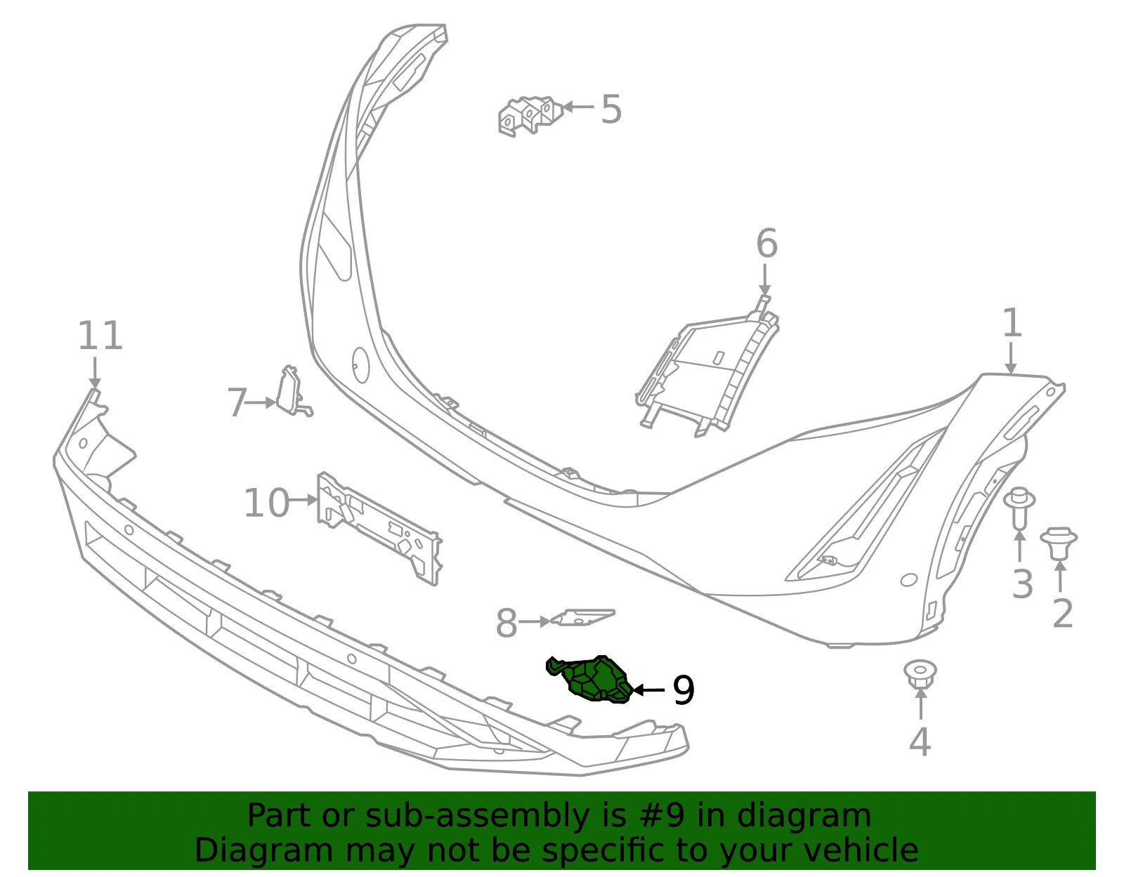 Fog Light Trim - Nissan (62256-5MP2A) - view 2