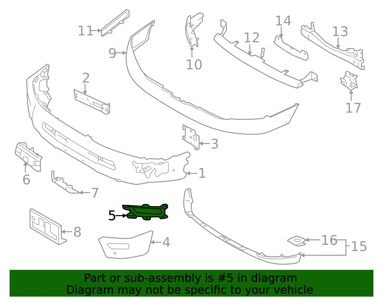Fog Light Trim - Nissan (62256-9FW0A) - view 2