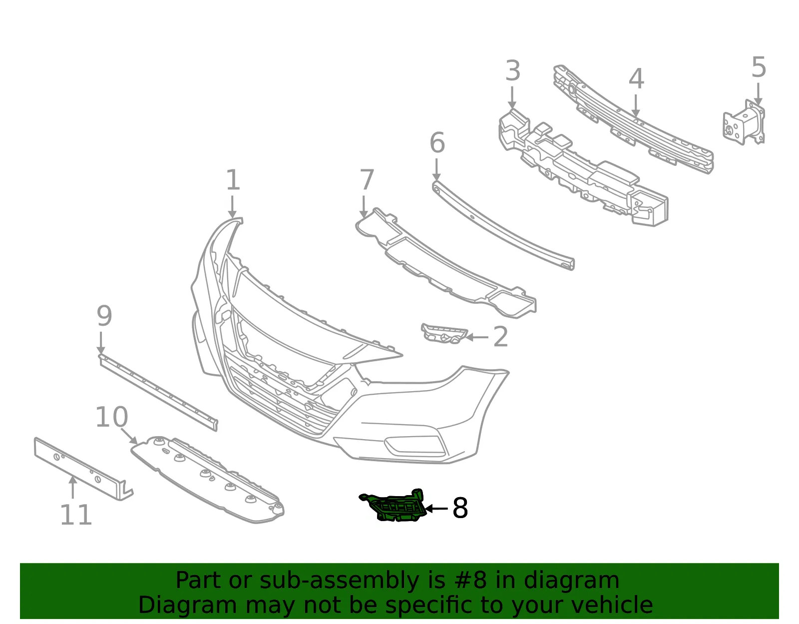 Fog Light Trim - Nissan (62257-5EE0A) - view 2