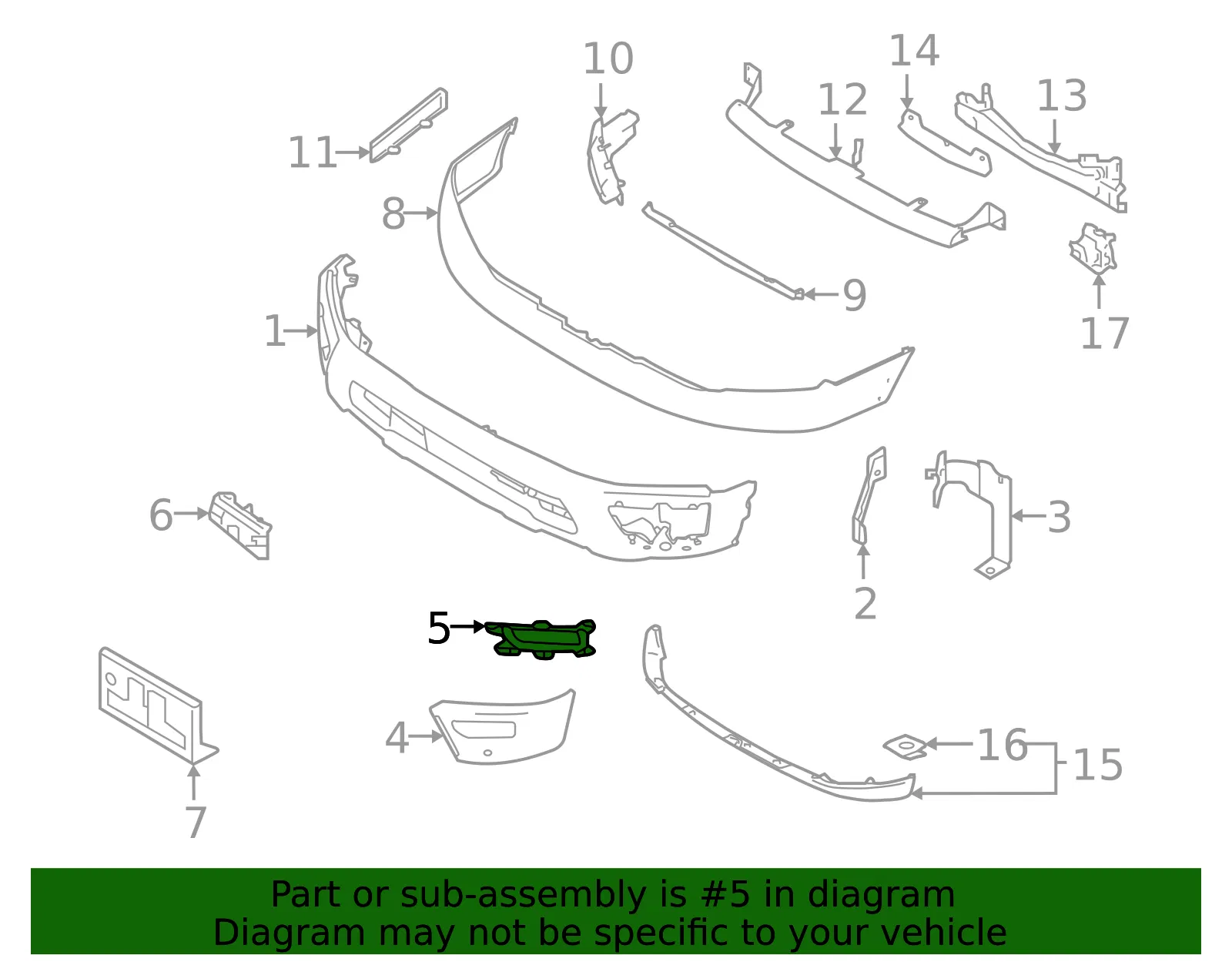 Fog Light Trim - Nissan (62257-9FV0A) - view 2