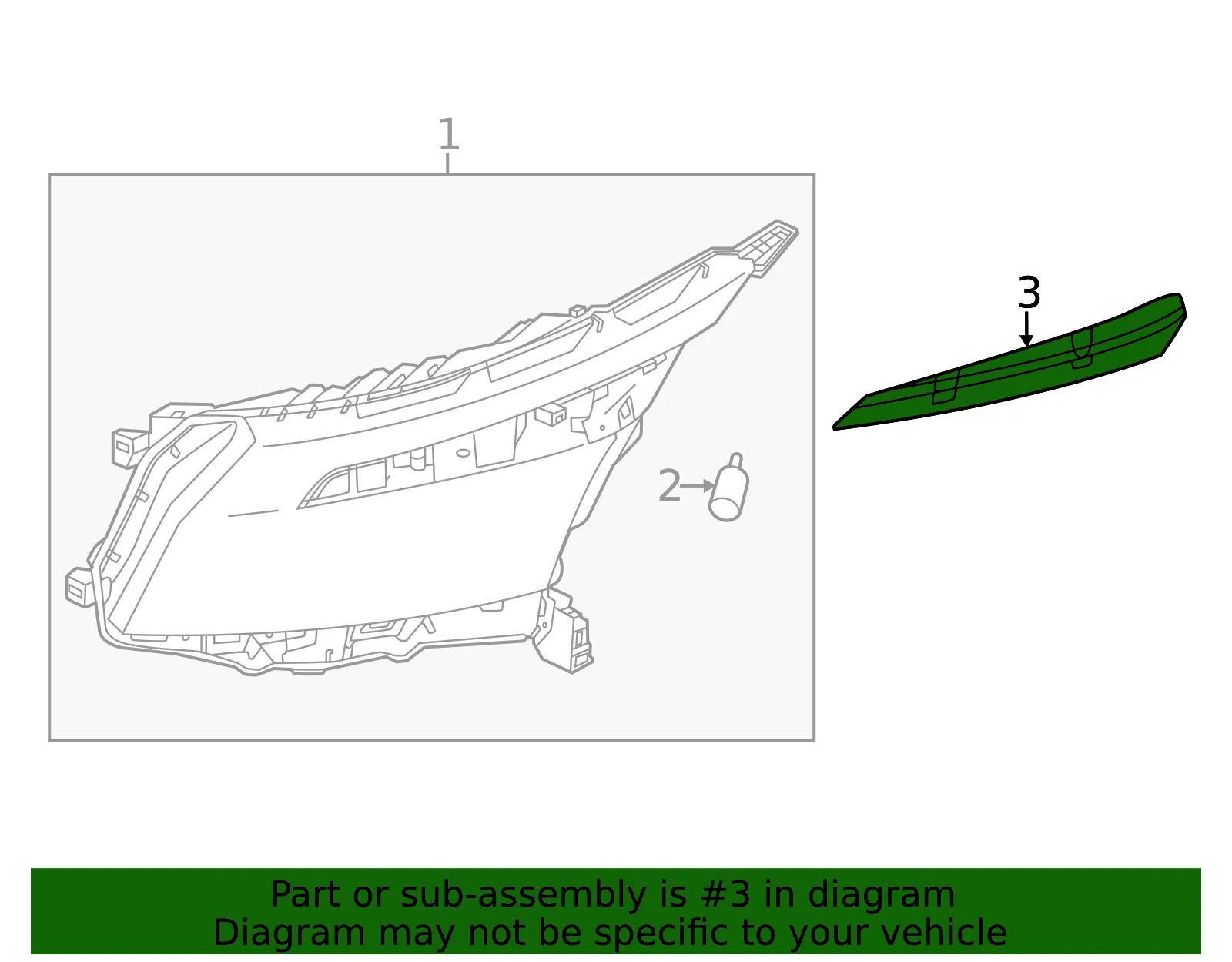 Headlight Molding - Nissan (62383-6TA3A) - view 2