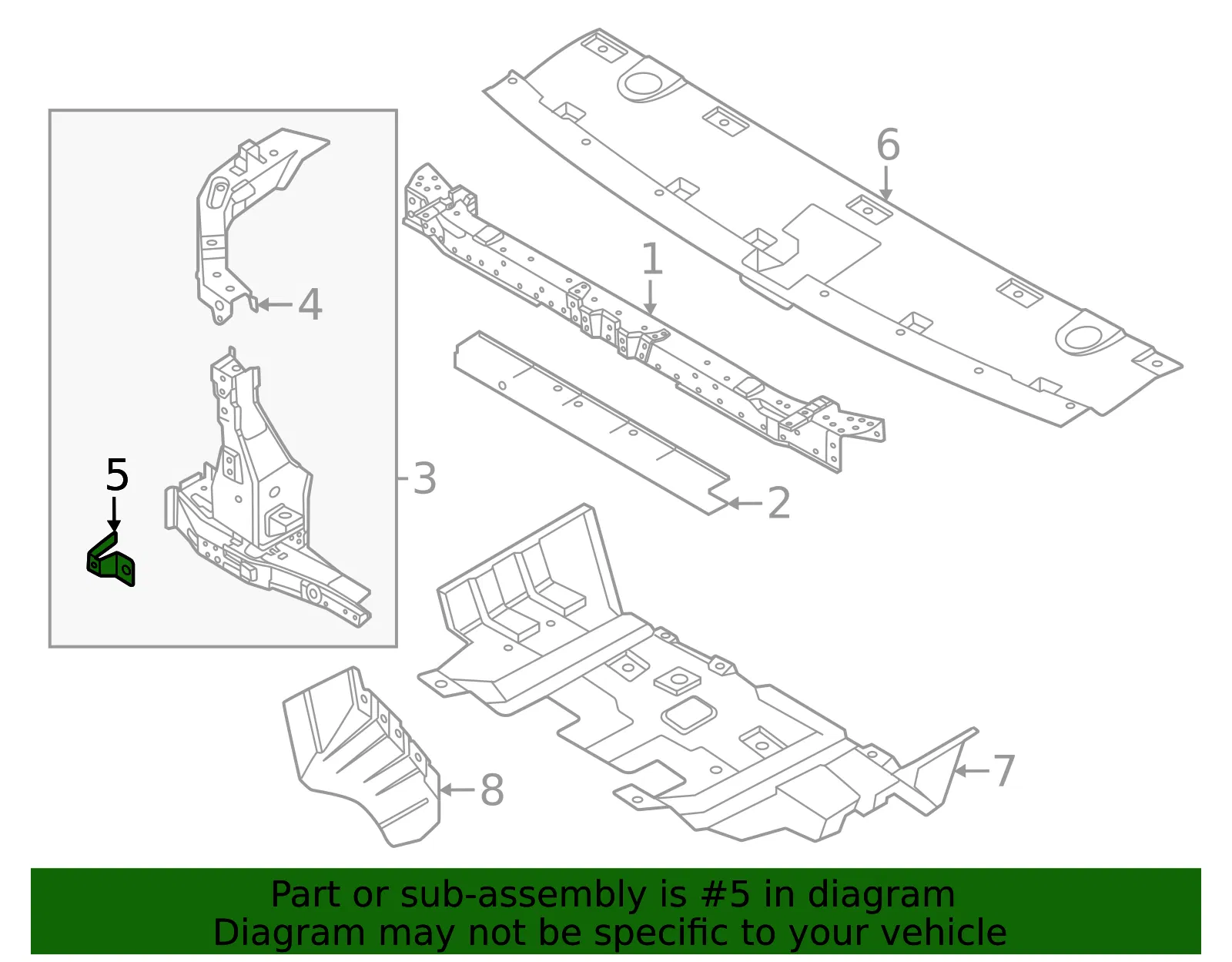 Headlight Bracket - Nissan (62560-7JA1A) - view 2