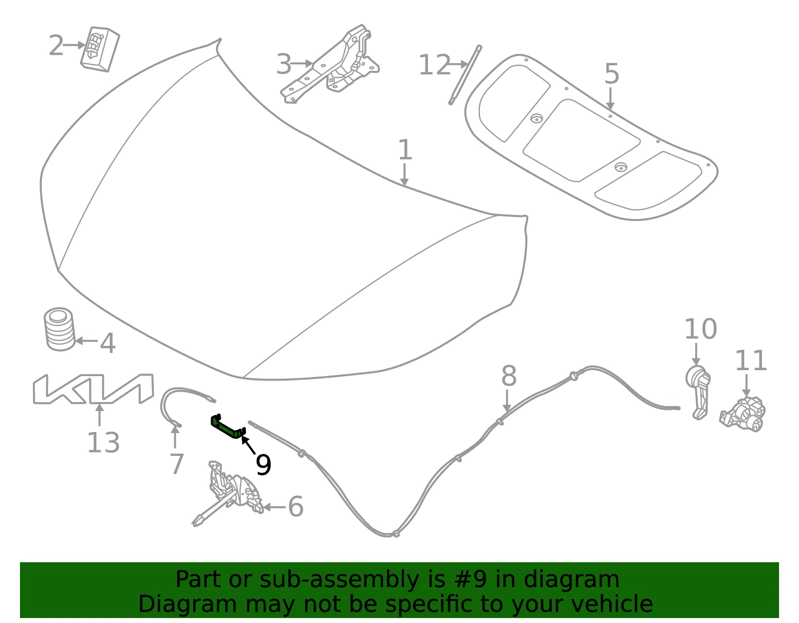 Connector Plate - Kia (64158-CV000) - view 2