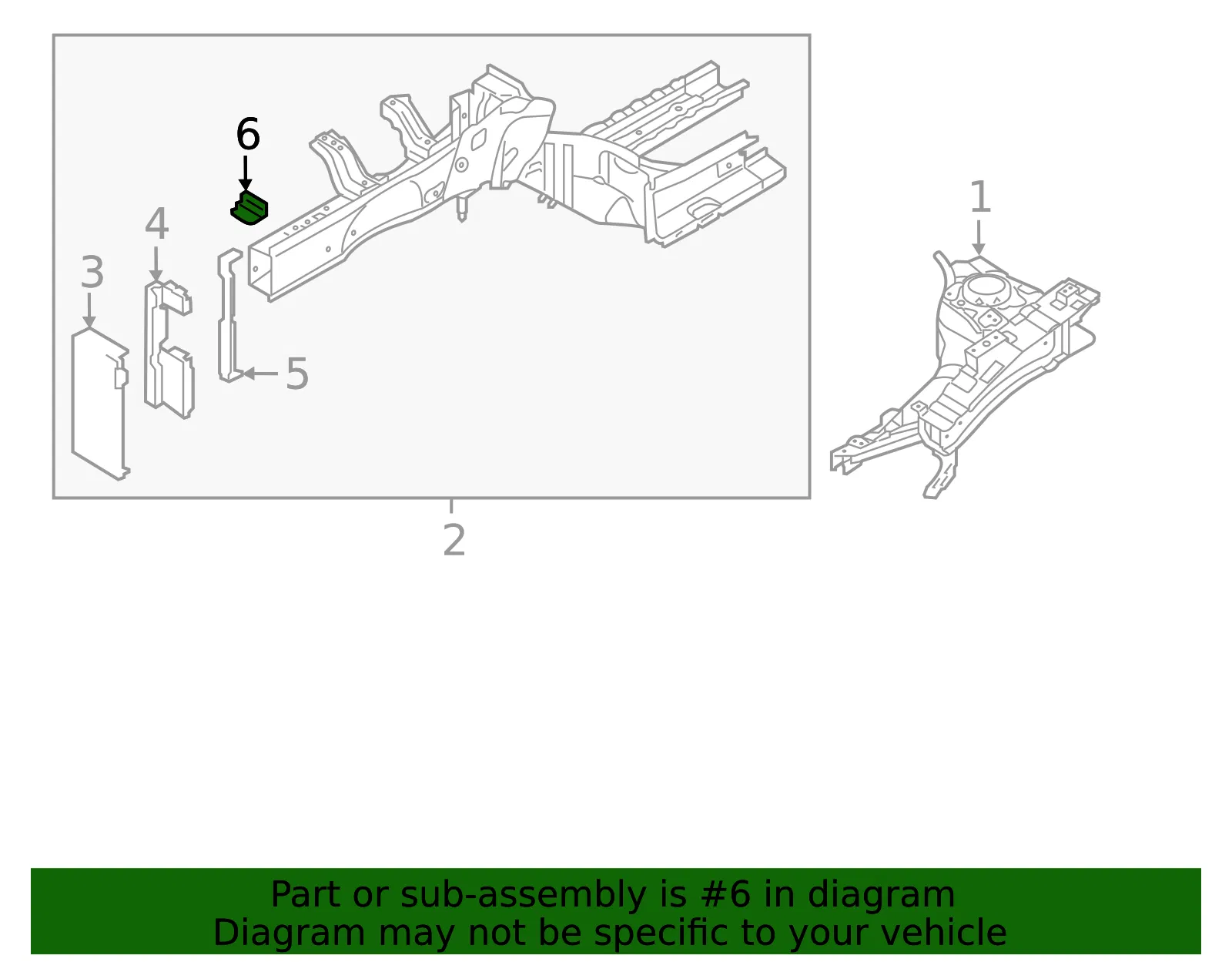 Headlamp Bracket - Kia (64554-A5000) - view 2