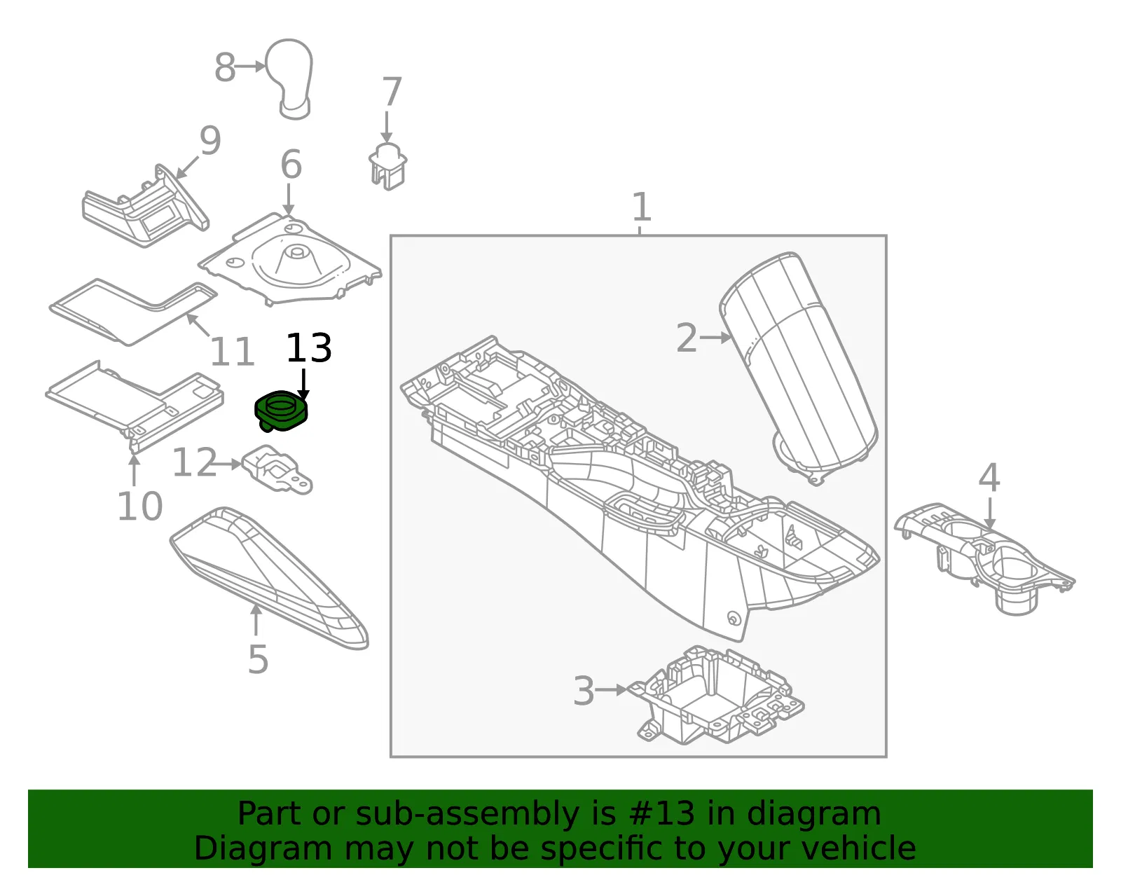 Switch Housing Bracket - Nissan (68167-6GP0A) - view 2
