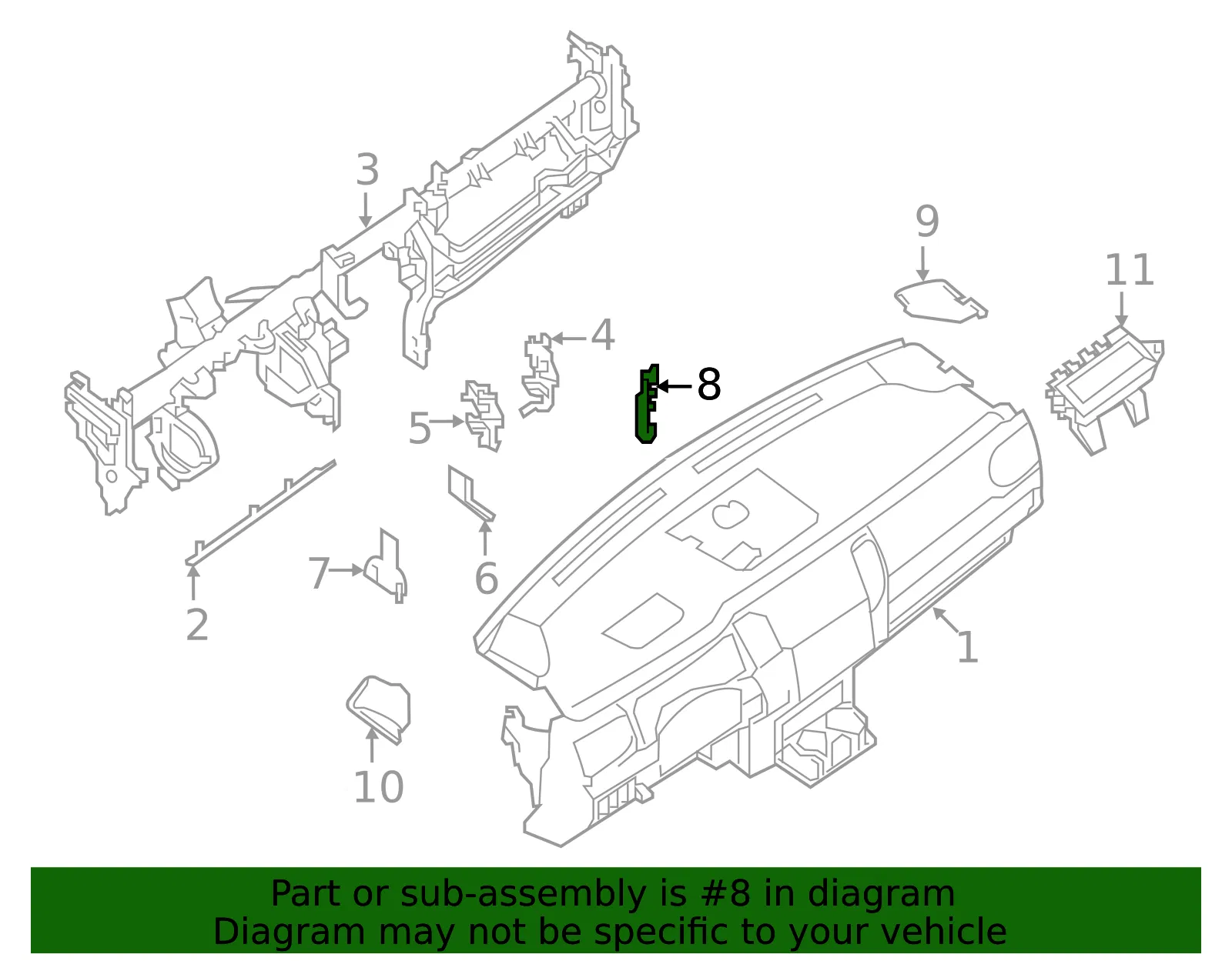 Relay Box Bracket - Nissan (68188-EZ00A) - view 2