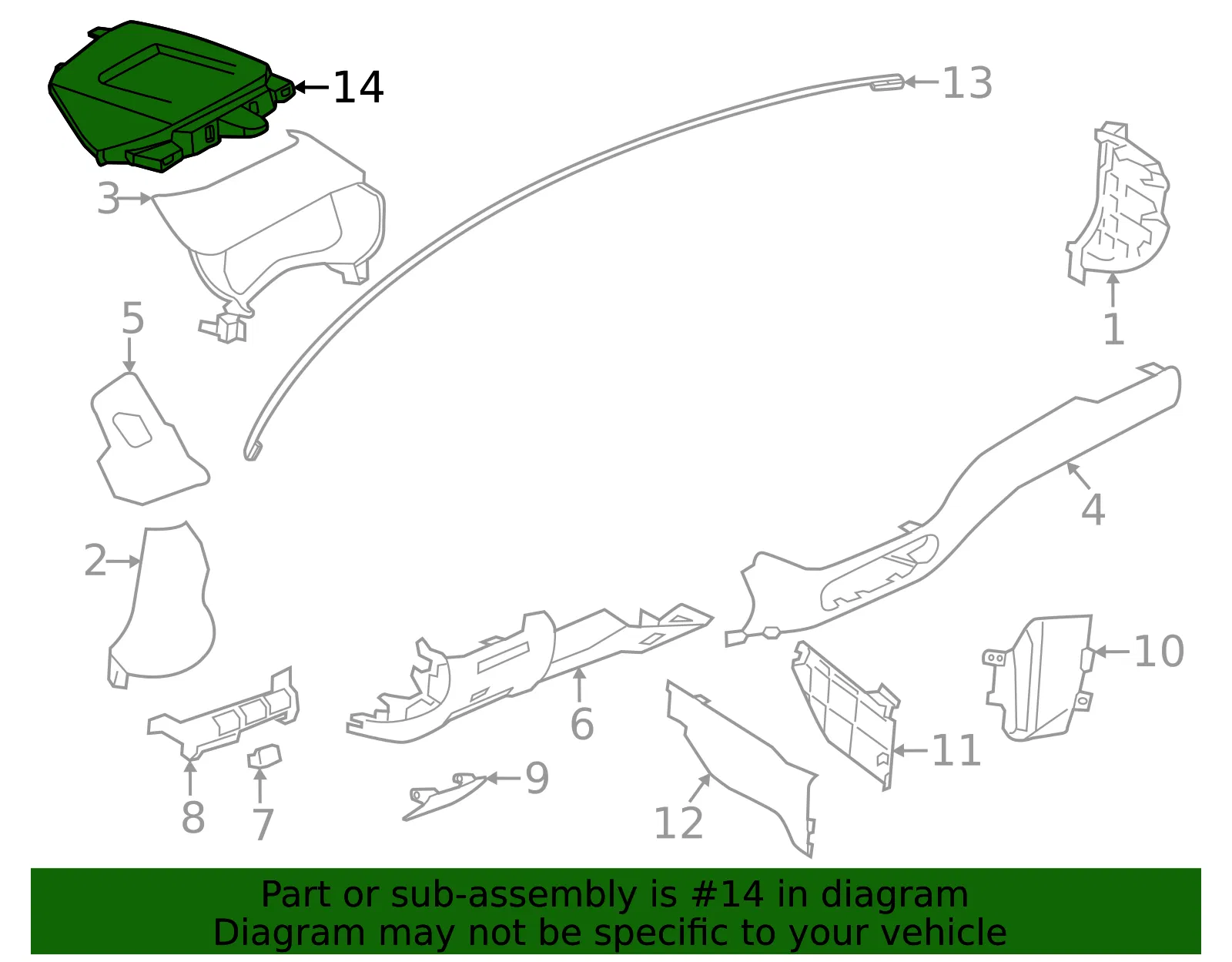 Cluster Panel - Nissan (68270-9HF1A) - view 2