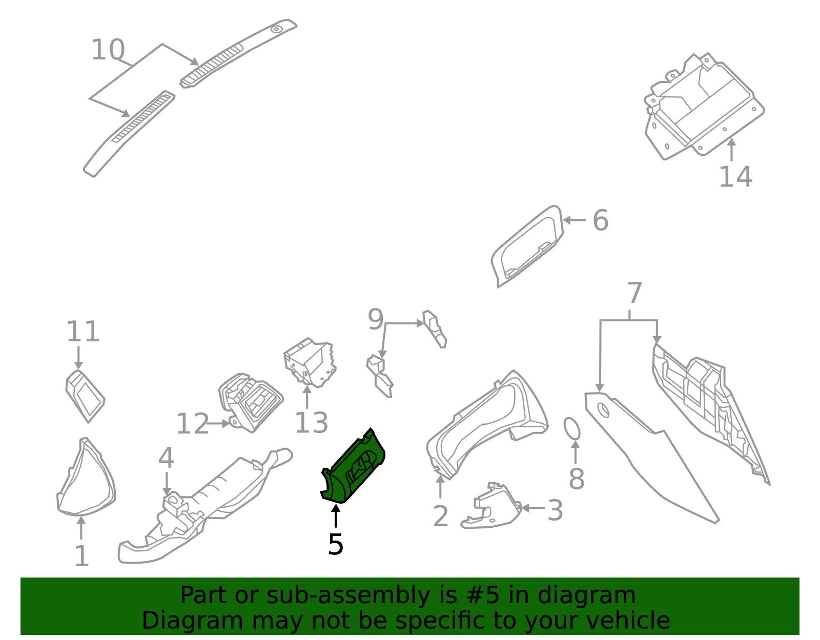Switch Panel - Nissan (68410-3SG0A) - view 2