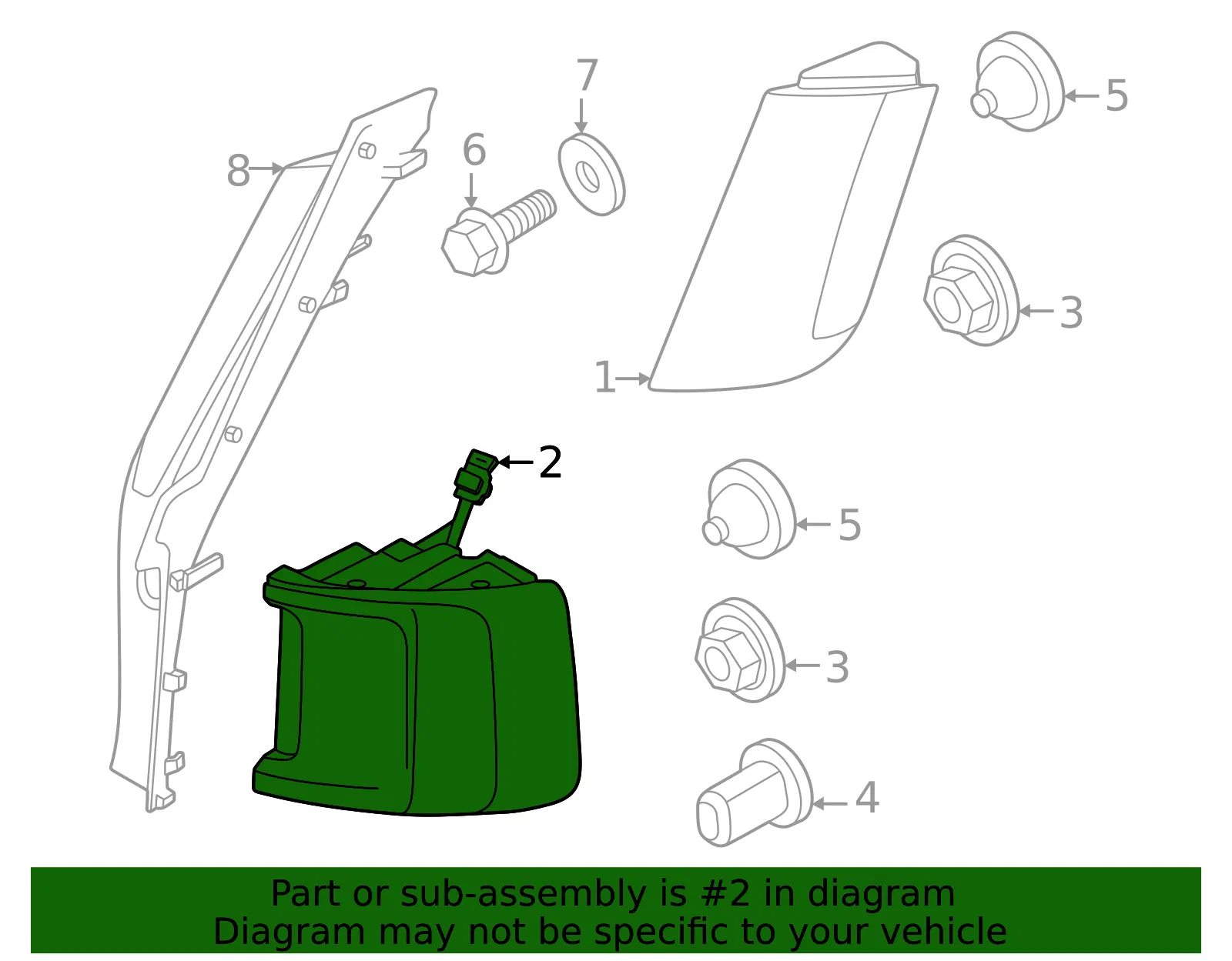 Tail Light Assembly - Volvo (80000417) - view 2