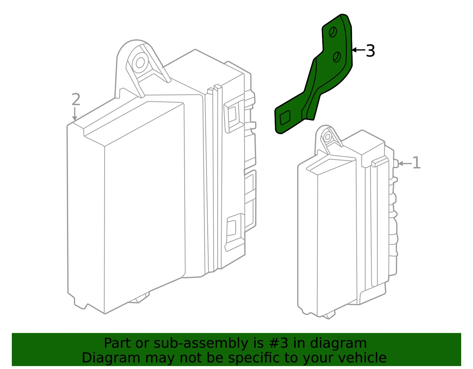 Control Module Bracket - Volvo (80002368) - view 2