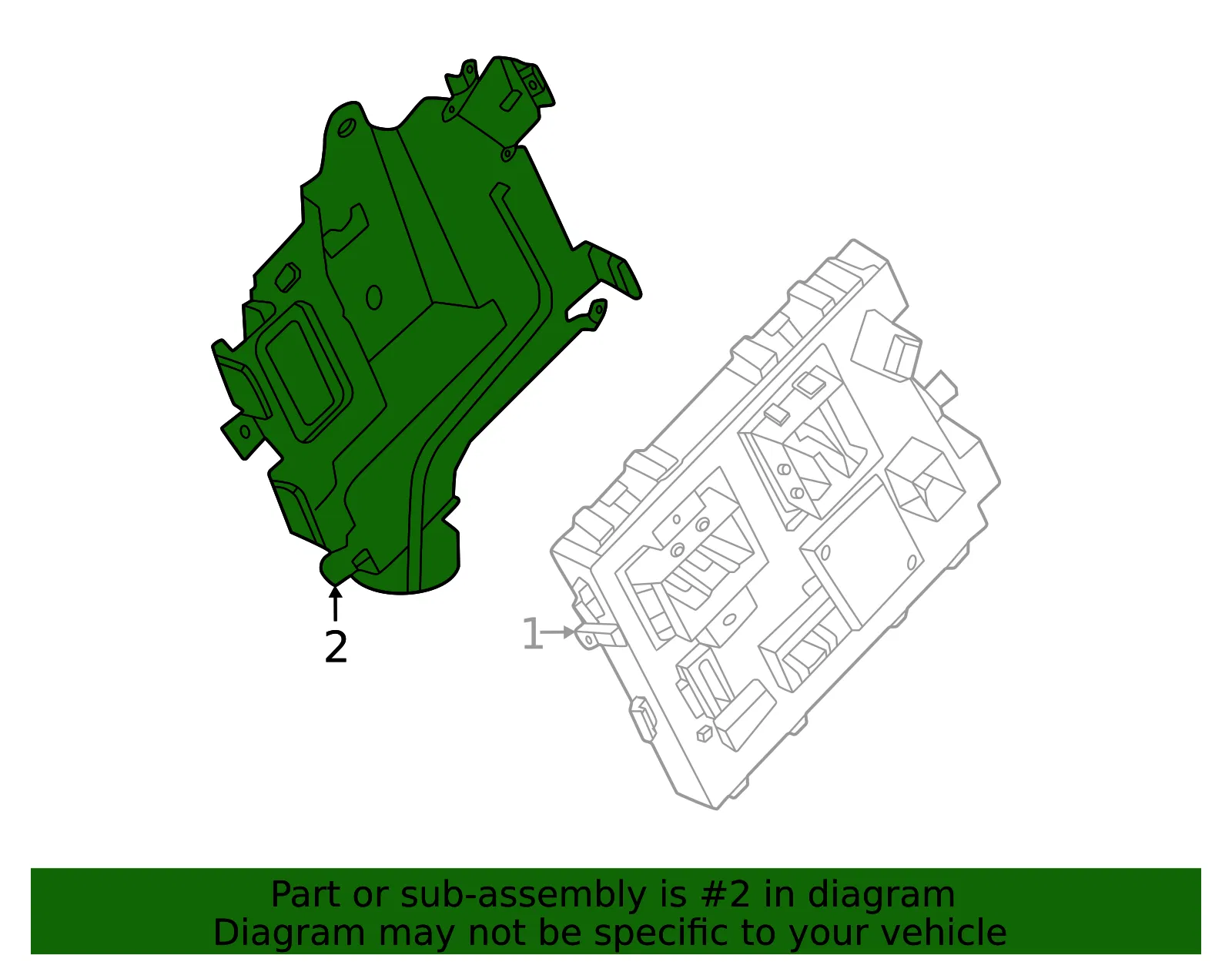 Body Control Module Bracket - Volvo (80006696) - view 2