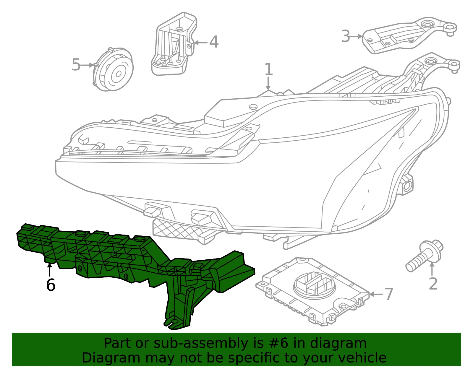 Headlight Bracket - Volvo (80010955) - view 2