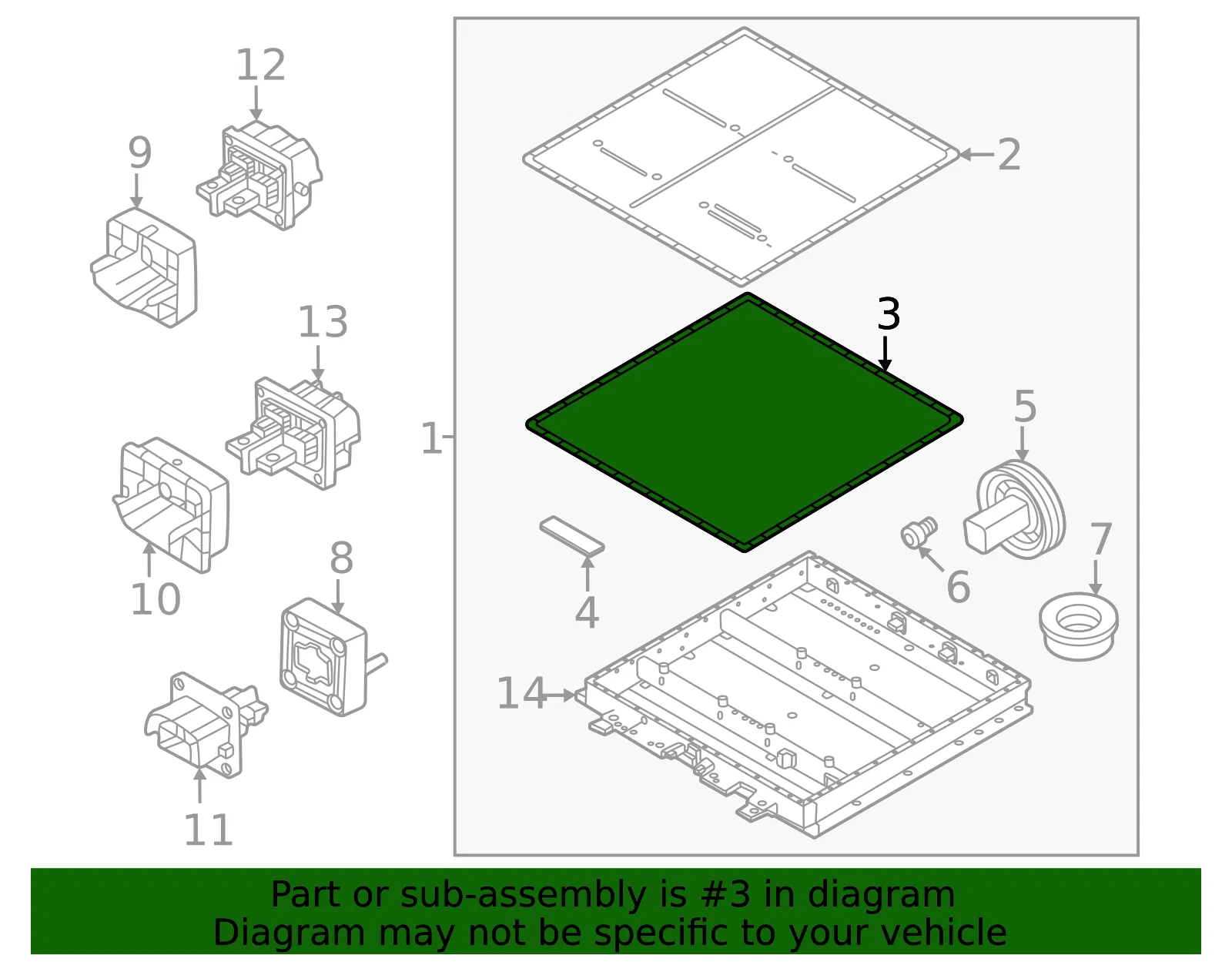 Drive Motor Battery Pack Cover Seal - Volvo (80011474) - view 2