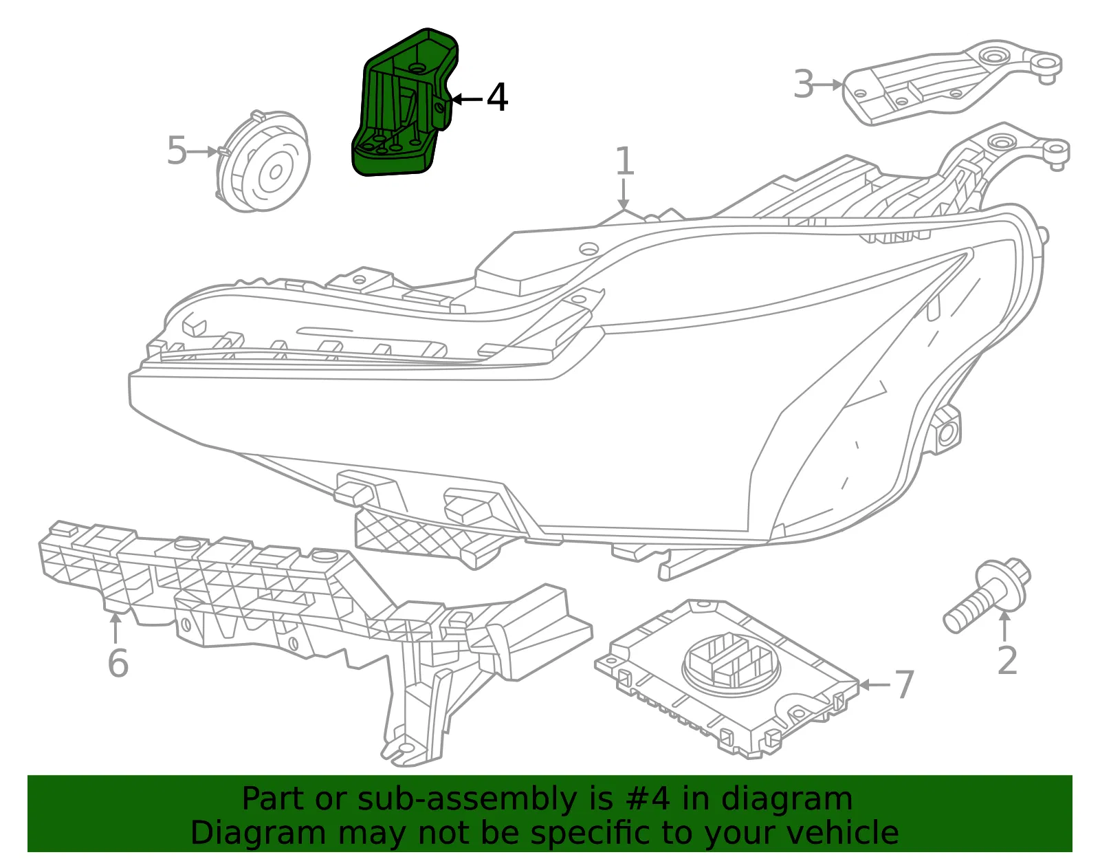 Headlight Bracket - Volvo (80016775) - view 2
