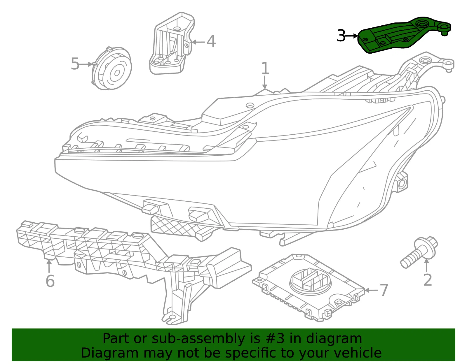 Headlight Bracket - Volvo (80016778) - view 2