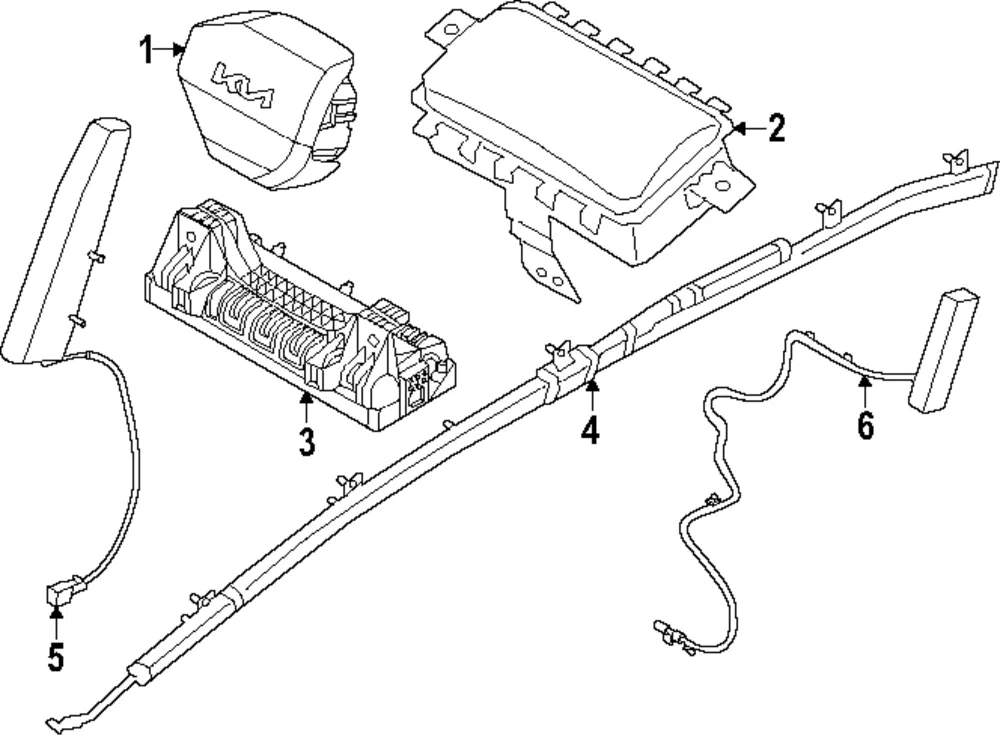 Driver Inflator Module - Kia (80100-DO200RBQ)