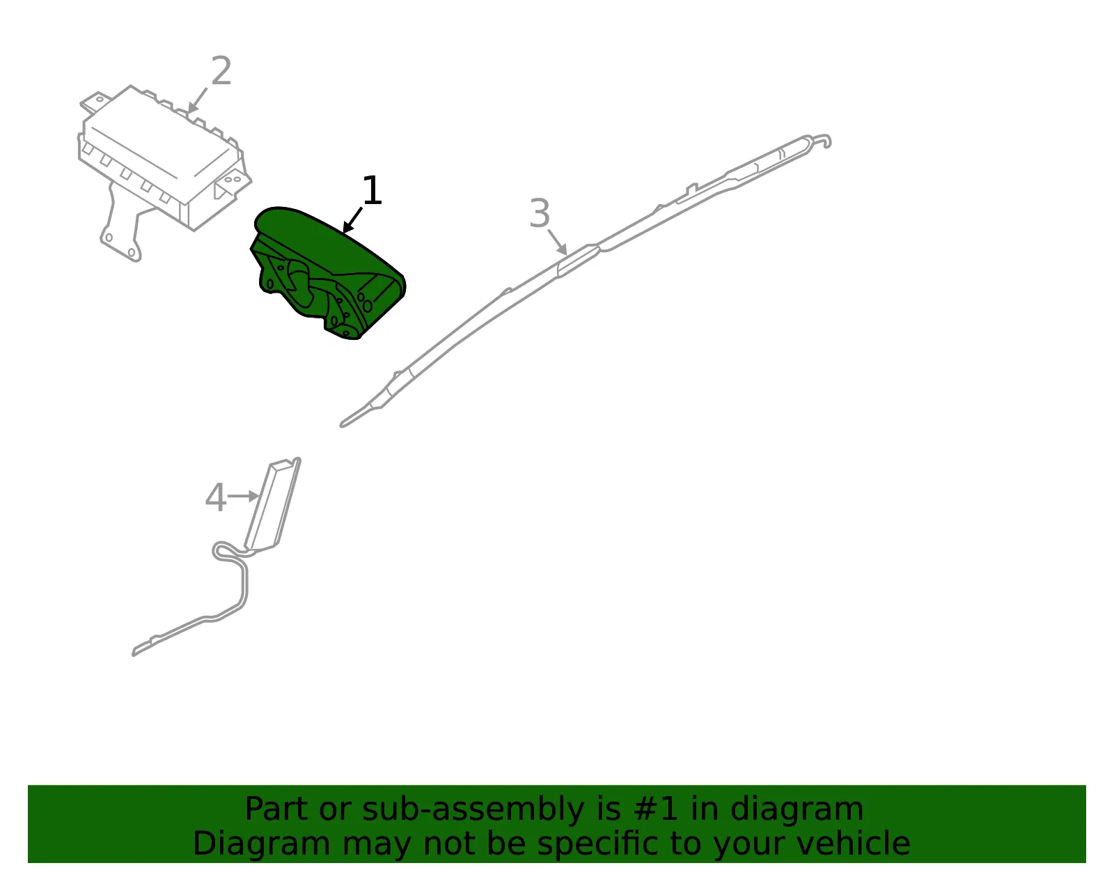 Driver Inflator Module - Kia (80100-H9500WK) - view 2
