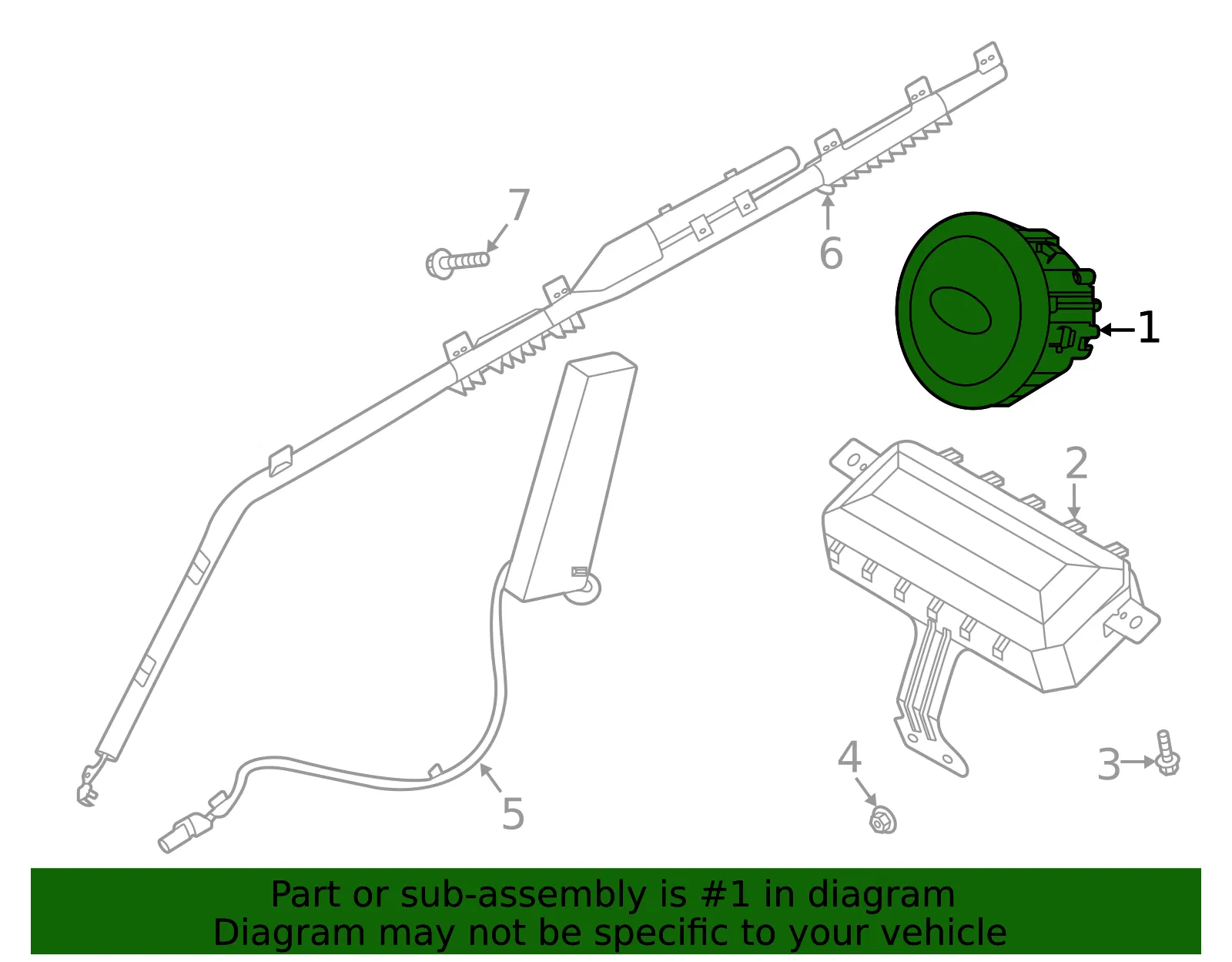Driver Inflator Module - Kia (80100-K0100WK) - view 2