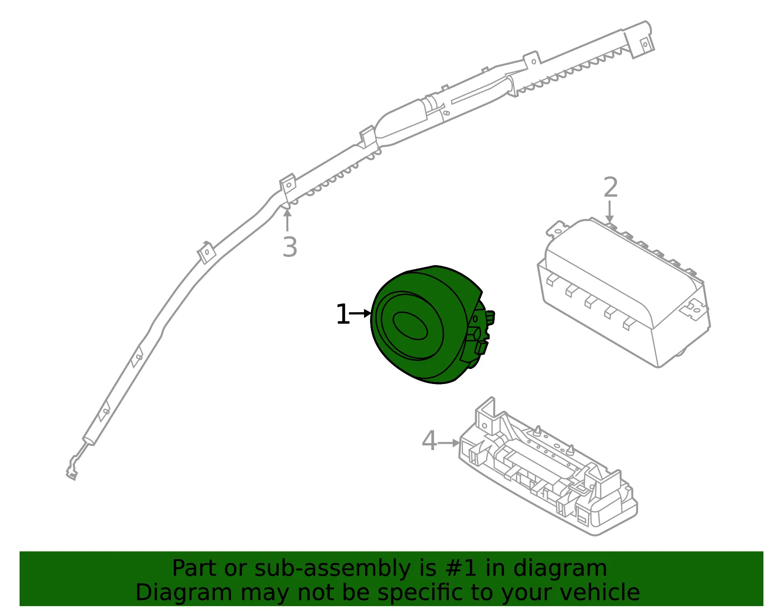 Driver Inflator Module - Kia (80100-L2600WK) - view 2