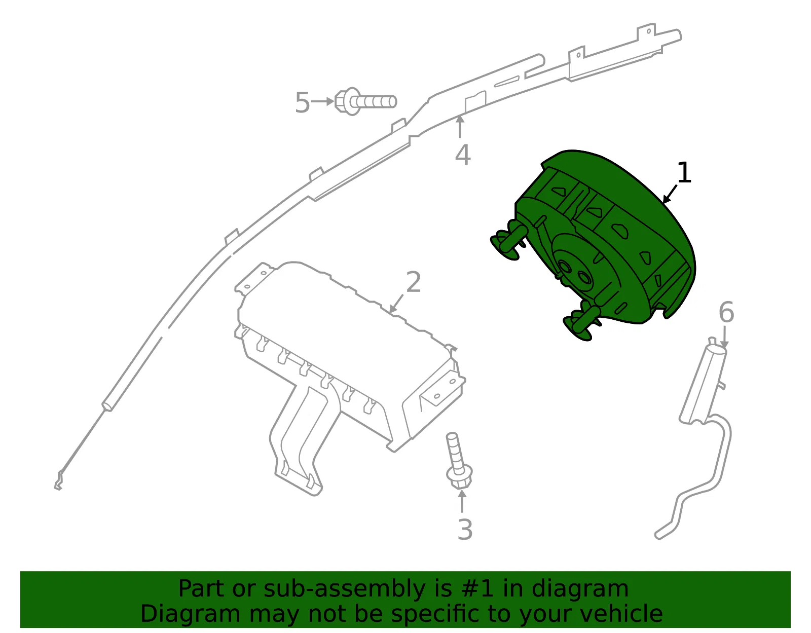 Driver Inflator Module - Kia (80100-M7600WK) - view 2