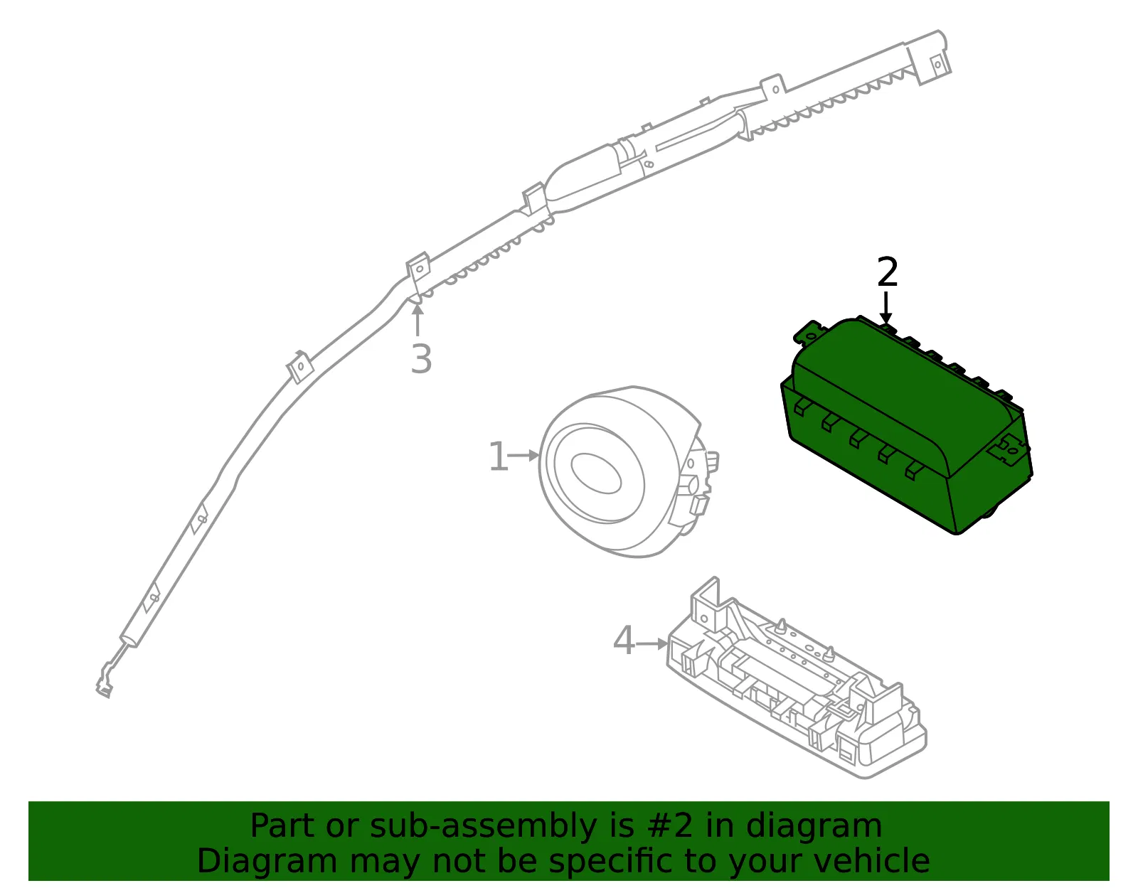Passenger Inflator Module - Kia (80310-L2AA0) - view 2