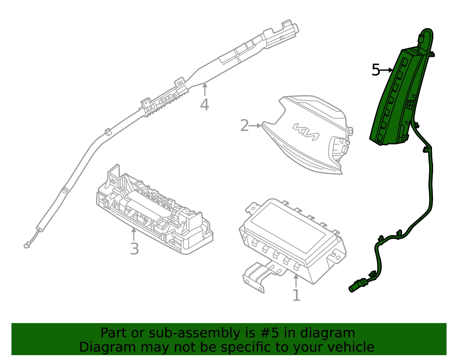 Side Impact Inflator Module - Kia (80620-CV700) - view 2