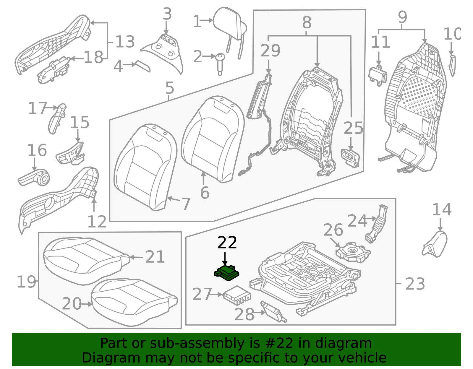Occupant Sensor - Kia (80702-AT000) - view 2
