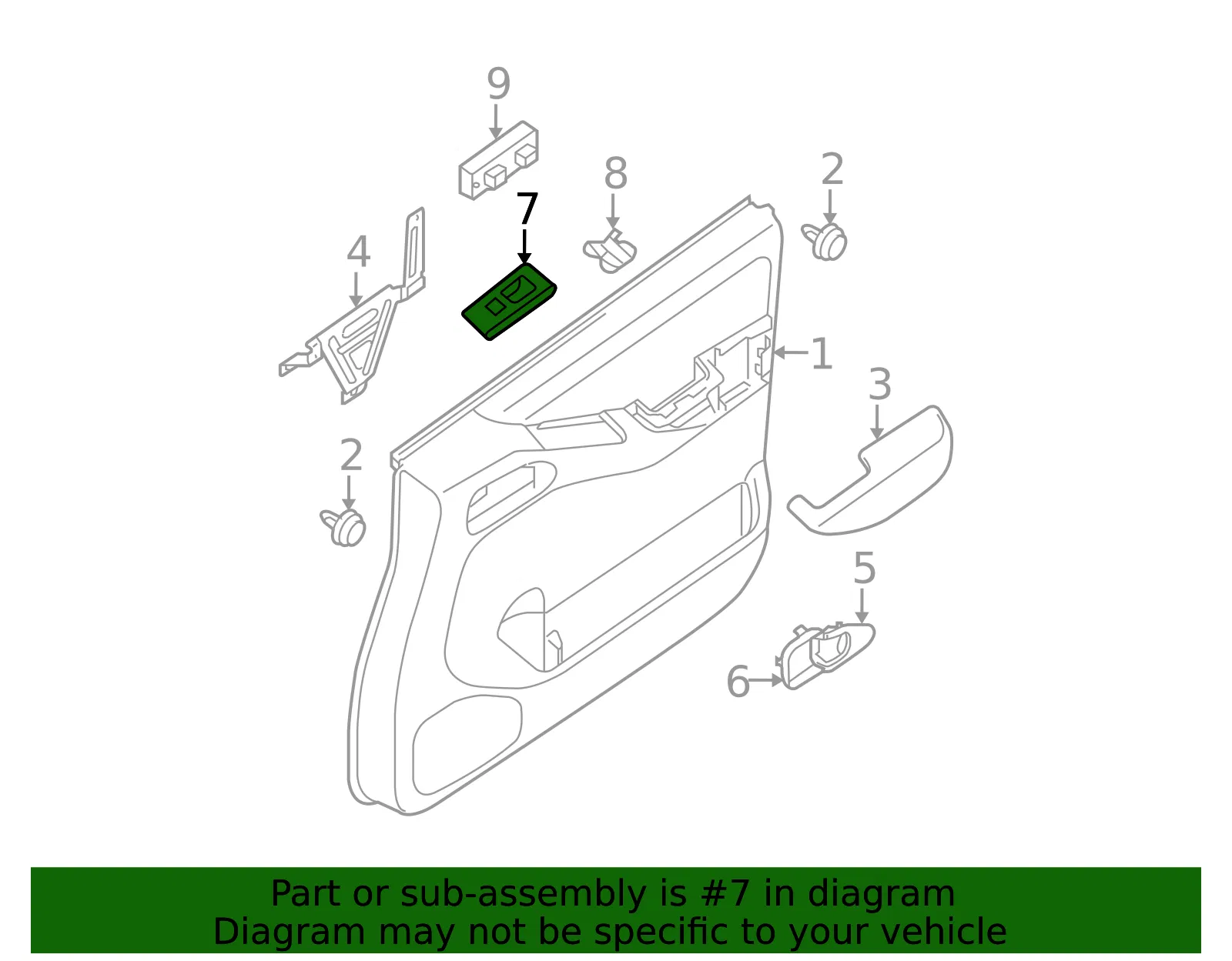 Switch Bezel - Nissan (80960-EA13A) - view 2