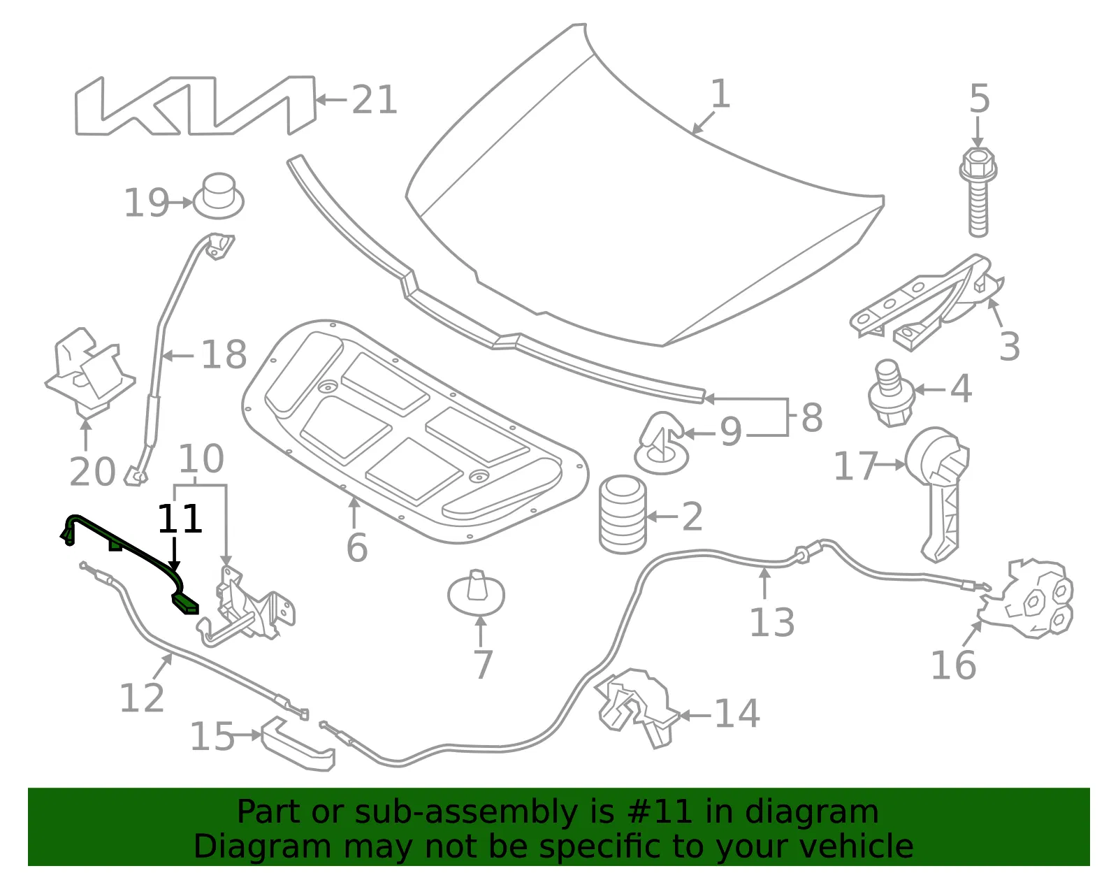 Lock Switch - Kia (81134-P1000) - view 2