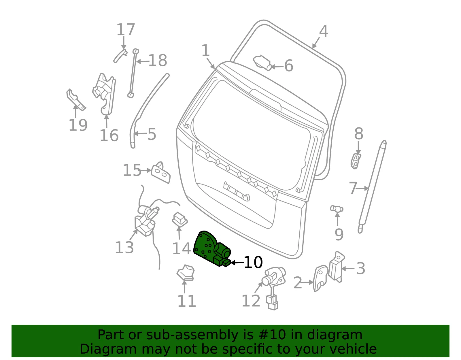 Latch Actuator - Kia (81230-4D002) - view 2