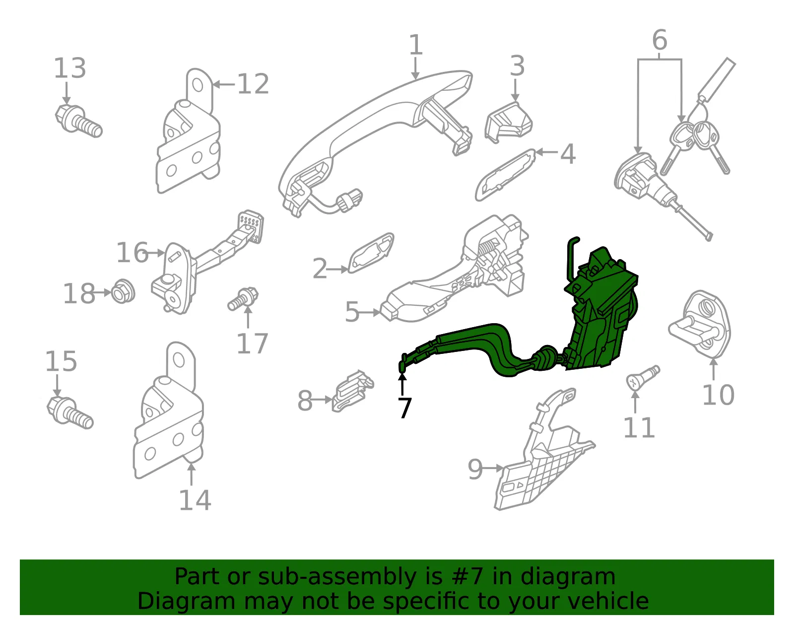 Lock Actuator - Kia (81310-K0020) - view 2