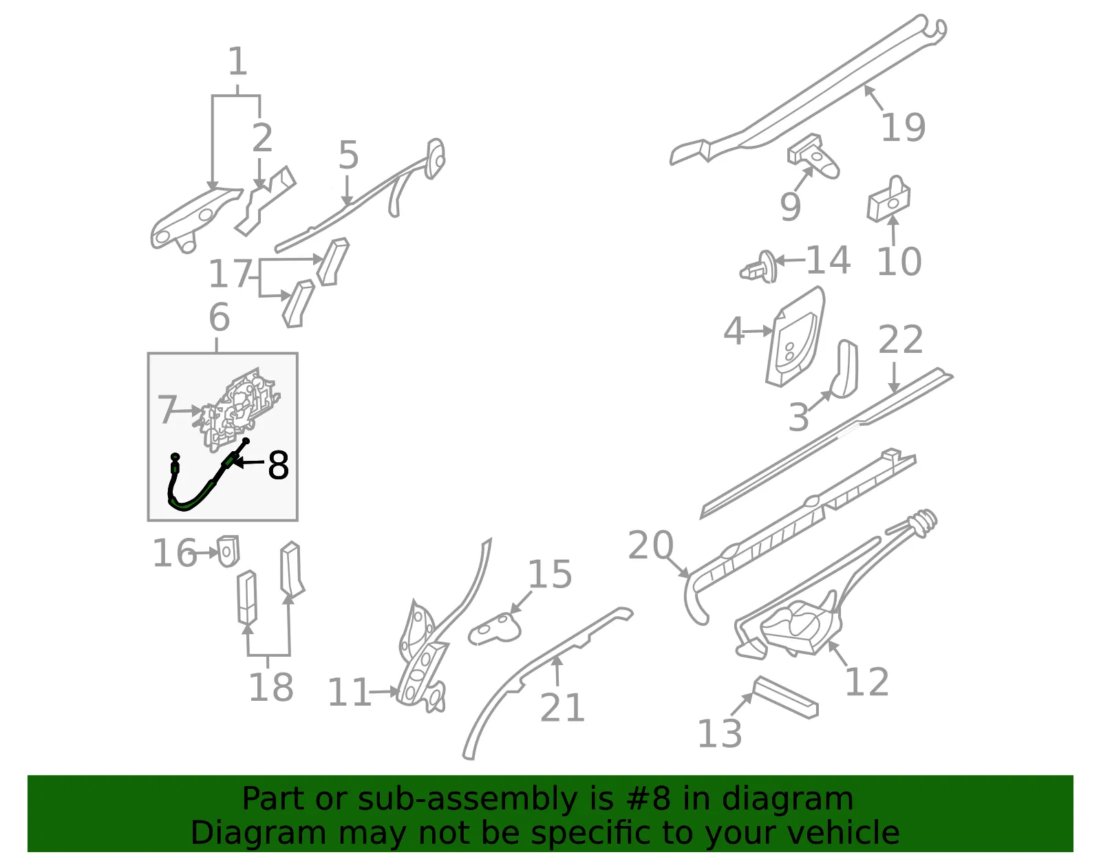 Actuator Cable - Kia (81446-4D501) - view 2