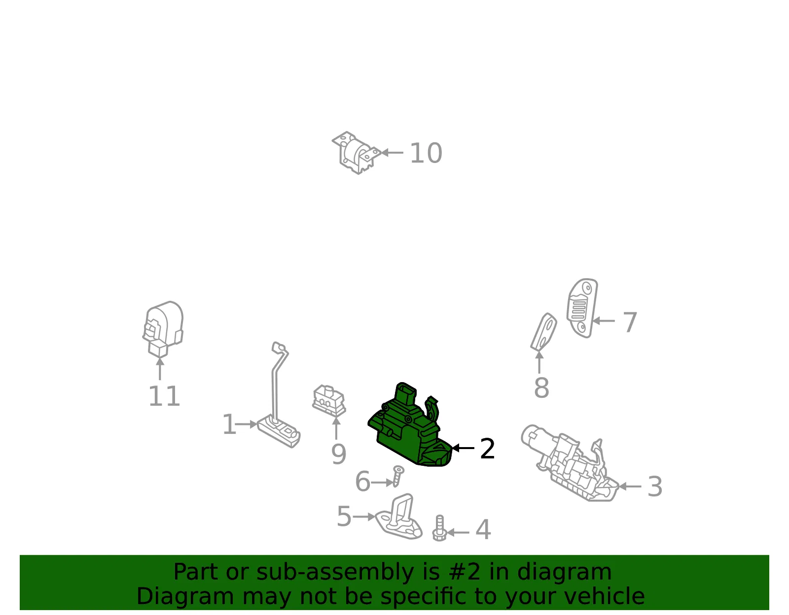 Lock Actuator - Kia (81800-P2000) - view 2