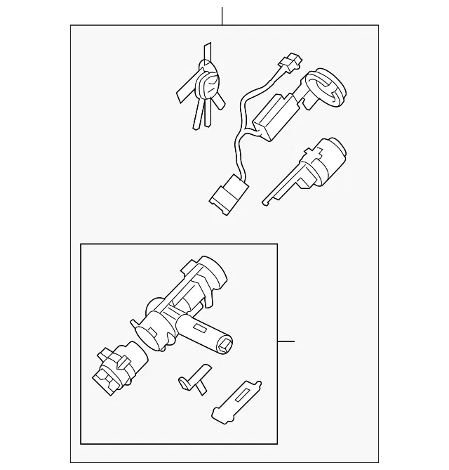 Ignition Lock Cylinder - Kia (81900-3FG00)