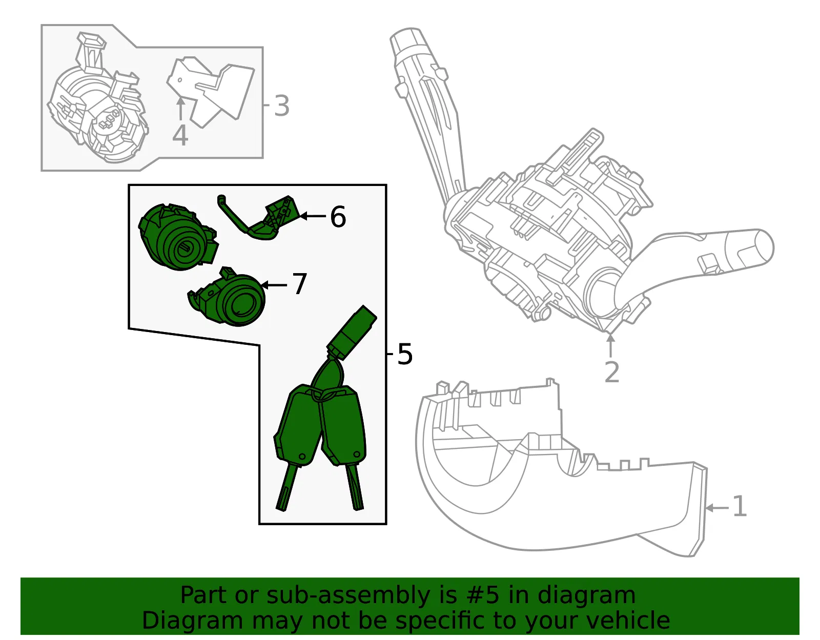 Ignition Switch - Kia (81900-P1G00) - view 2