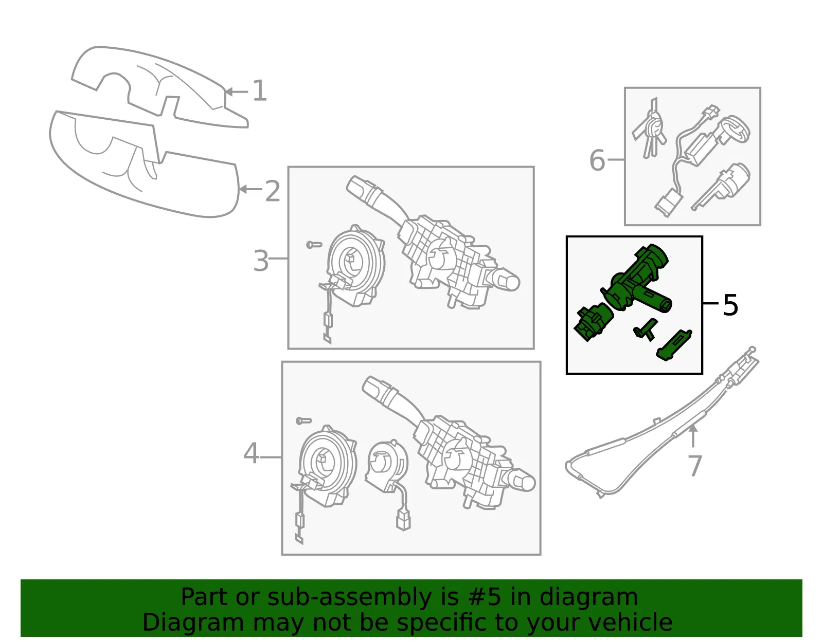 Ignition Lock - Kia (81910-3F010) - view 2