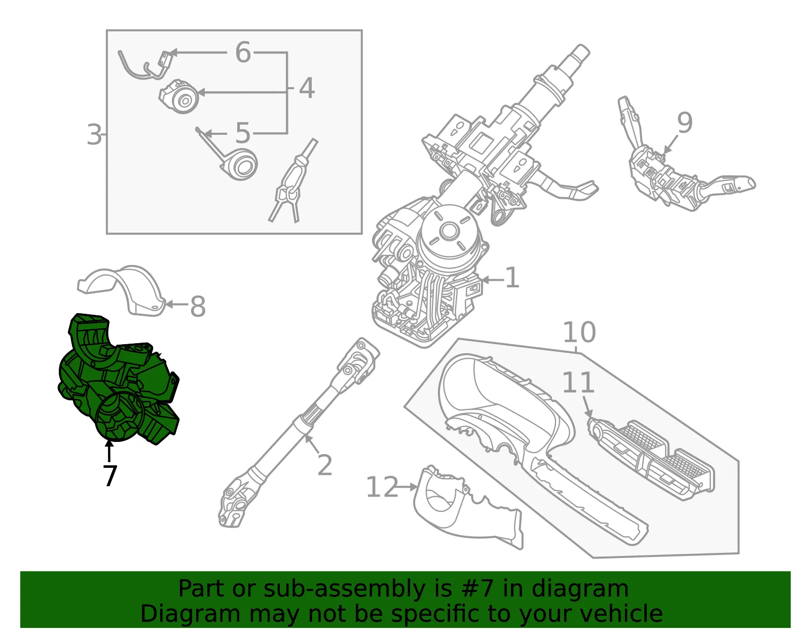 Ignition Switch - Kia (81910-M7160) - view 2