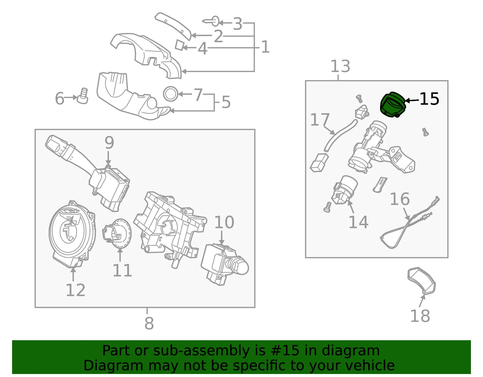 Ignition Switch Guide - Kia (81928-38010) - view 2