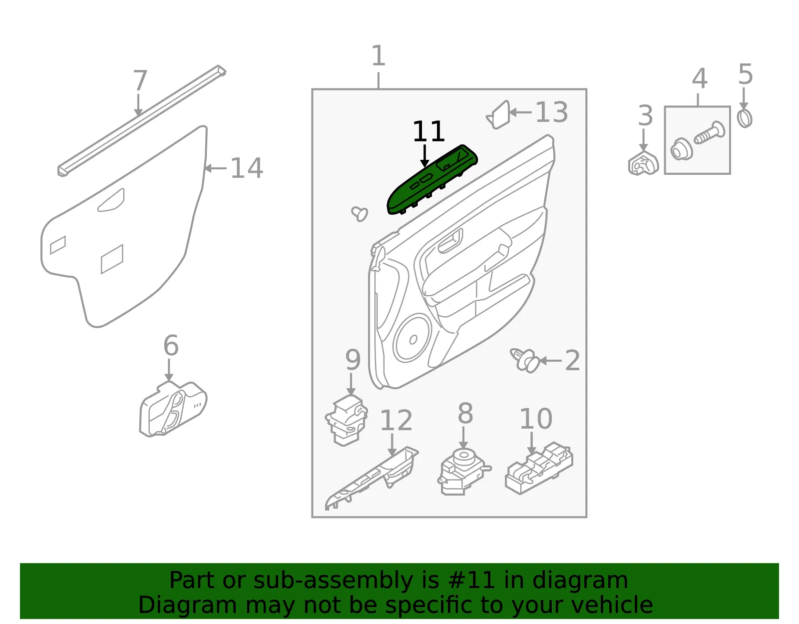 Switch Bezel - Passenger Side (RH) - Kia (82360-2K531EF5) - view 2